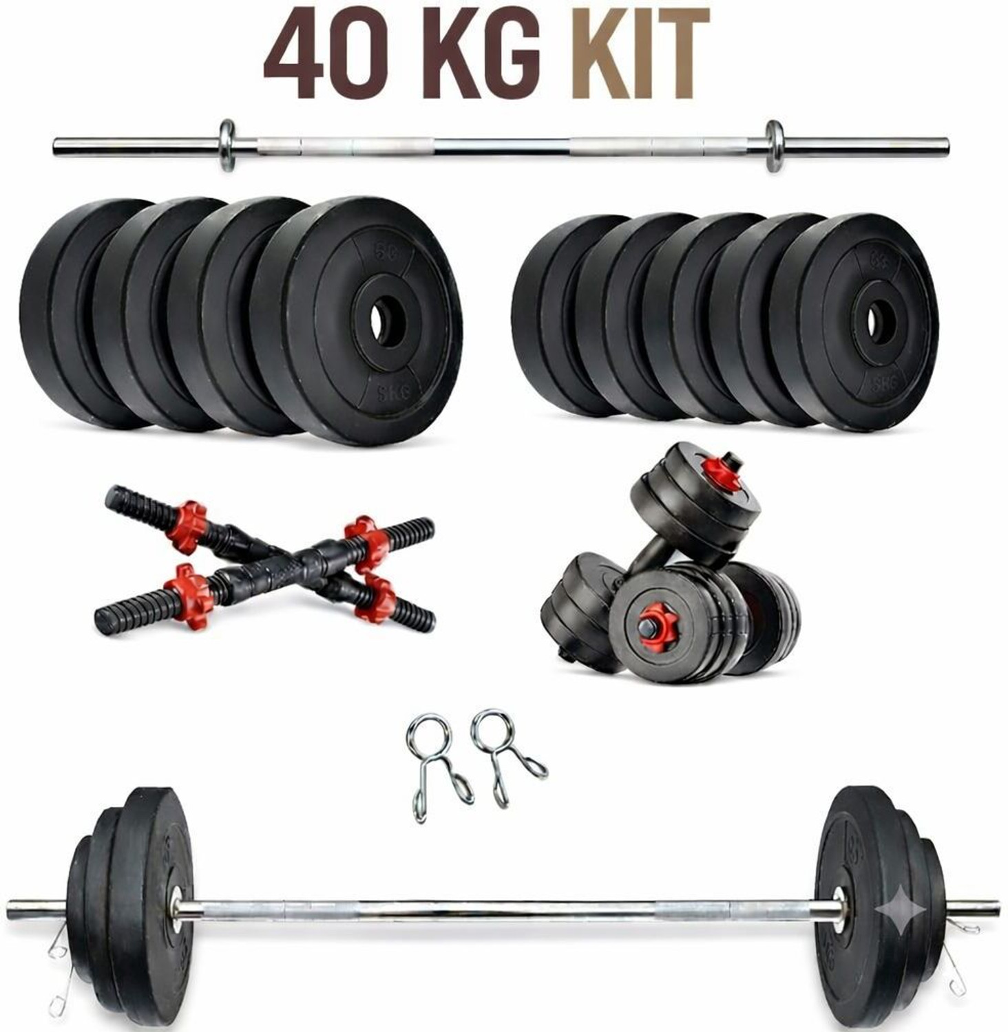 Image of Rihaanfit 40KG Dumbbell -76 Fitness Accessory Kit Kit