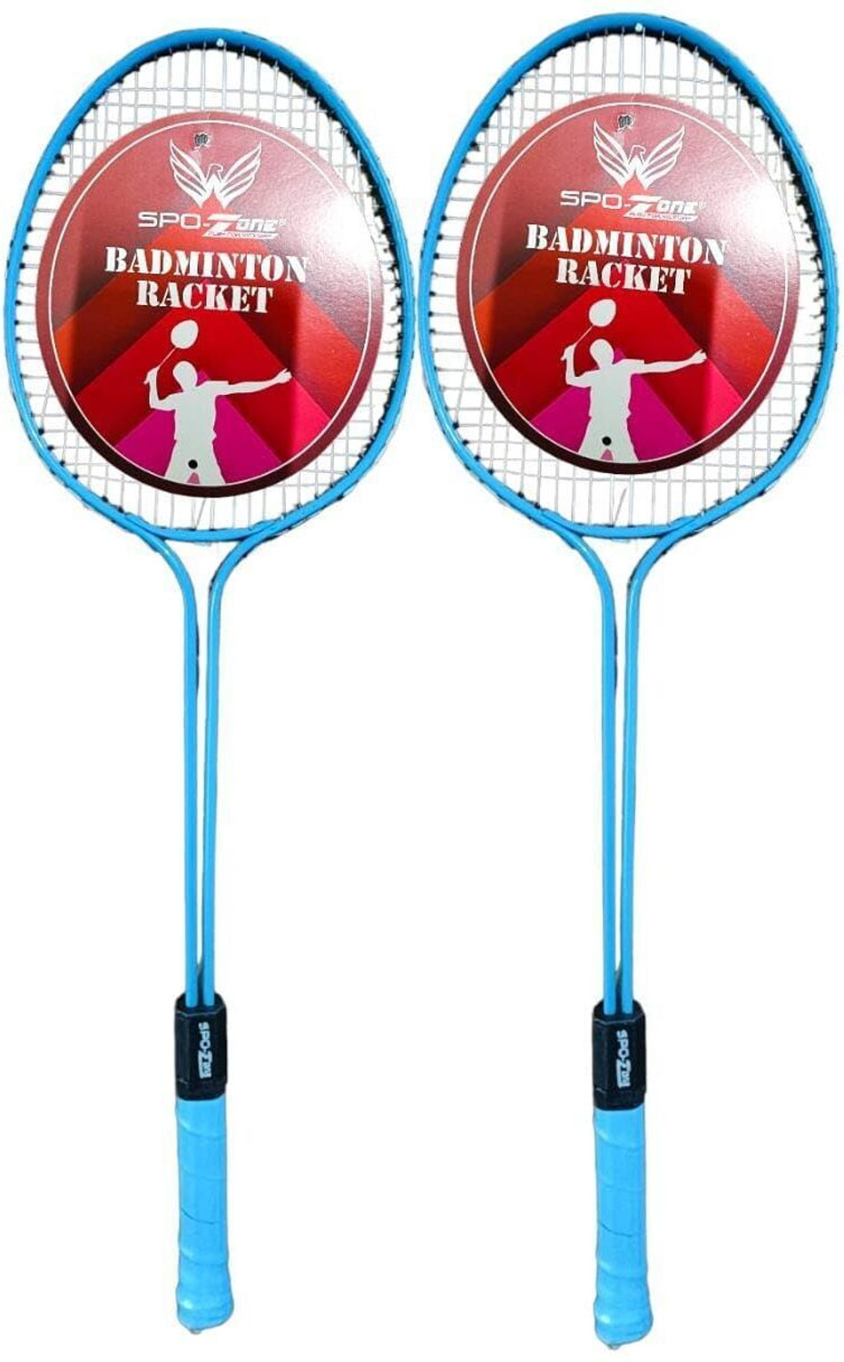 Image of Laksh sports Badminton Racquet Set Of 4 pcs combo SET Blue Strung Badminton Racquet