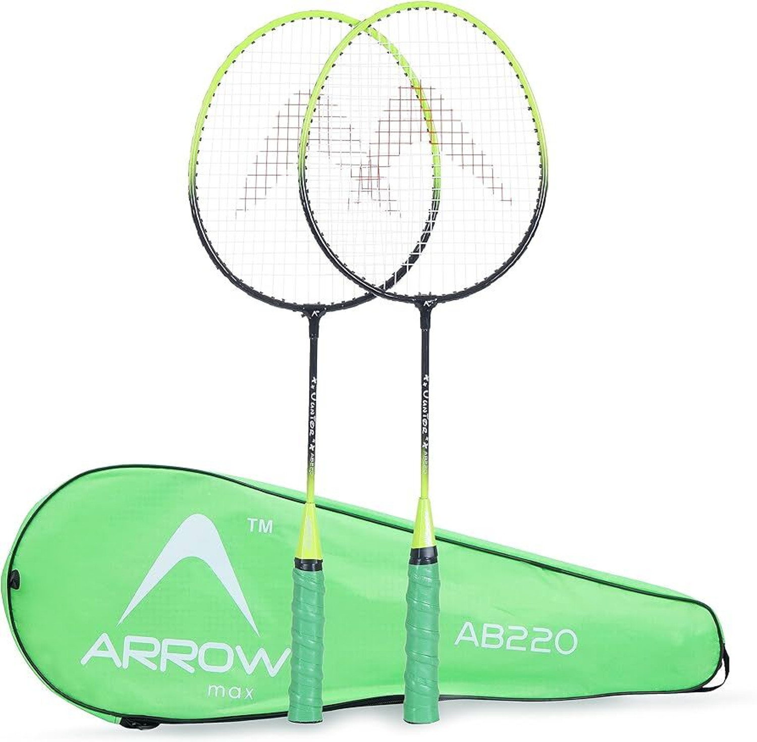 Image of ArrowMax Badminton racquet kit set for kids youth size light weight pair Badminton Kit
