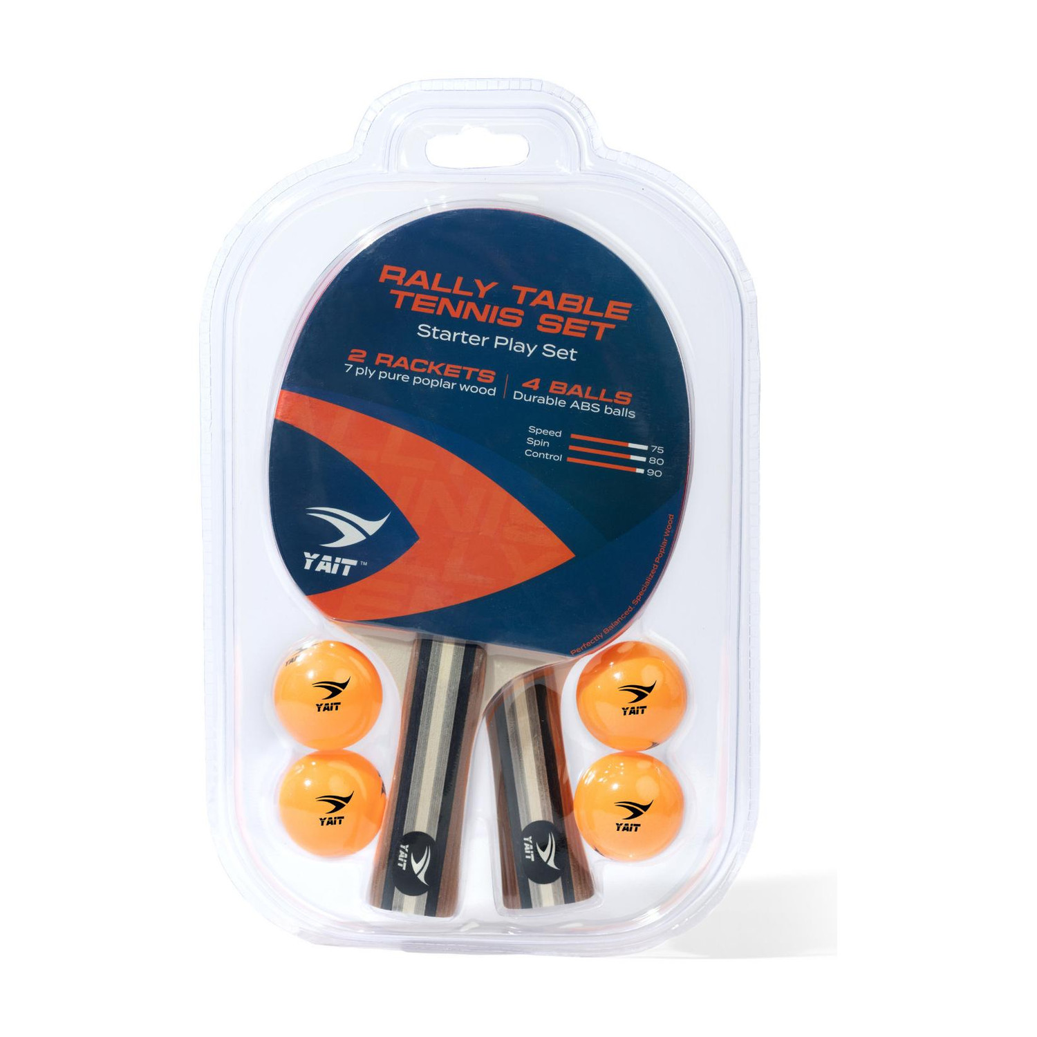 Yait Sports Rally Table Tennis Set | 2 Table Tennis Rackets & 4 ABS Training Balls Table Tennis Kit