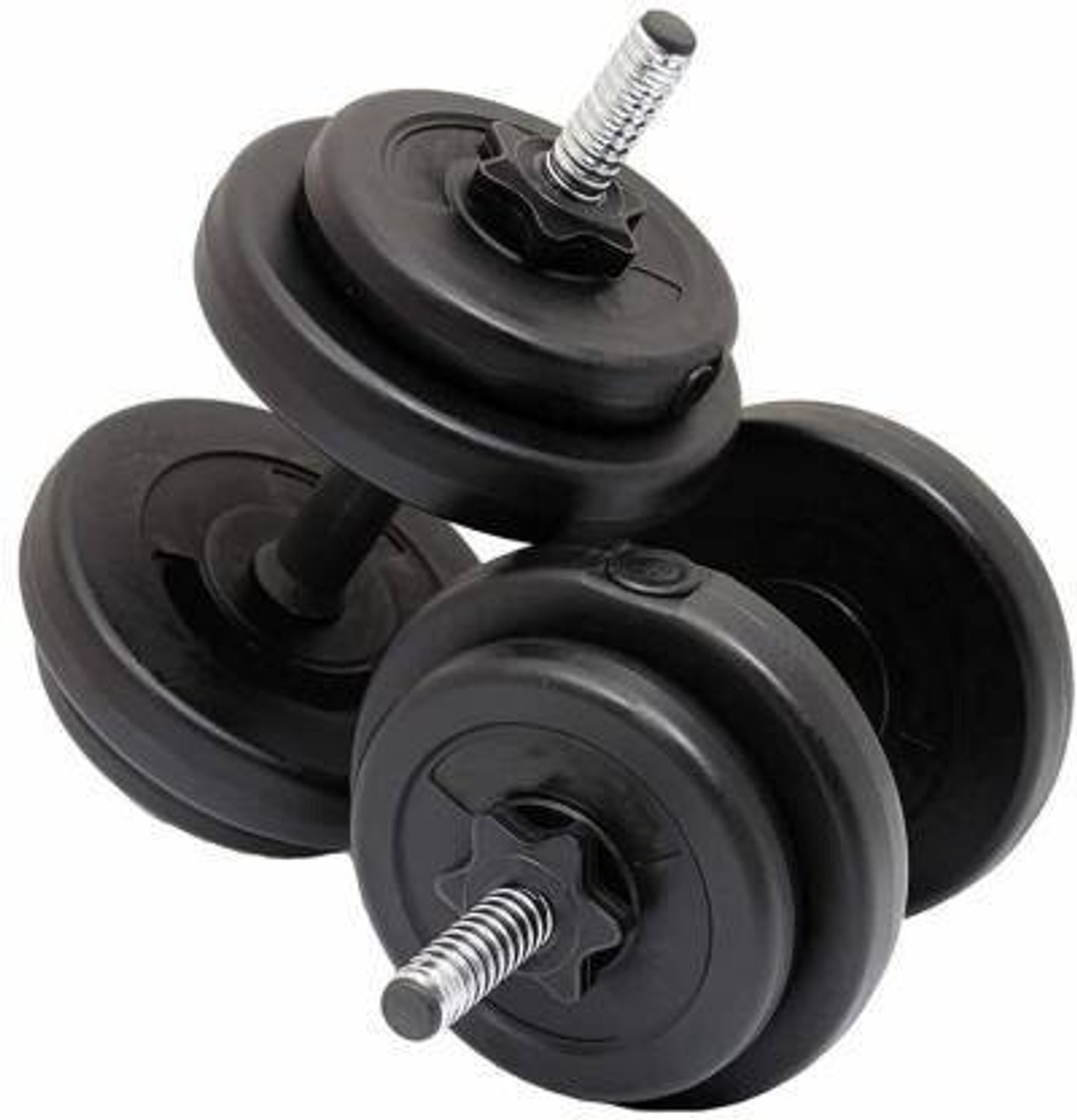 Image of L'AVENIR 30 kg 30kg(5kg * 2 + 3kg*4 + 2kg*4)PVC Weight + 3ft. Straight + 3ft Bend Rod + Fitness Kit Home Gym Combo