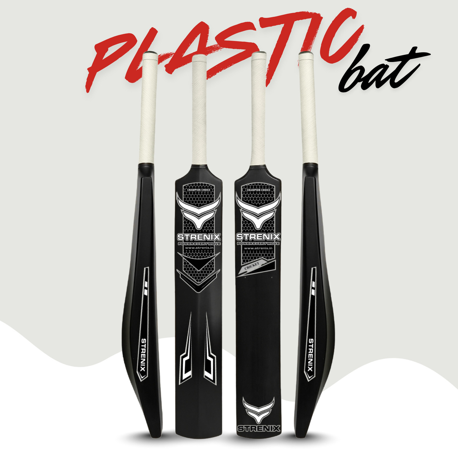 Image of STRENIX 8 No Cricket Set Fiber Chase Master | Bat+Stumps+Ball+Bag+Gloves Cricket Kit