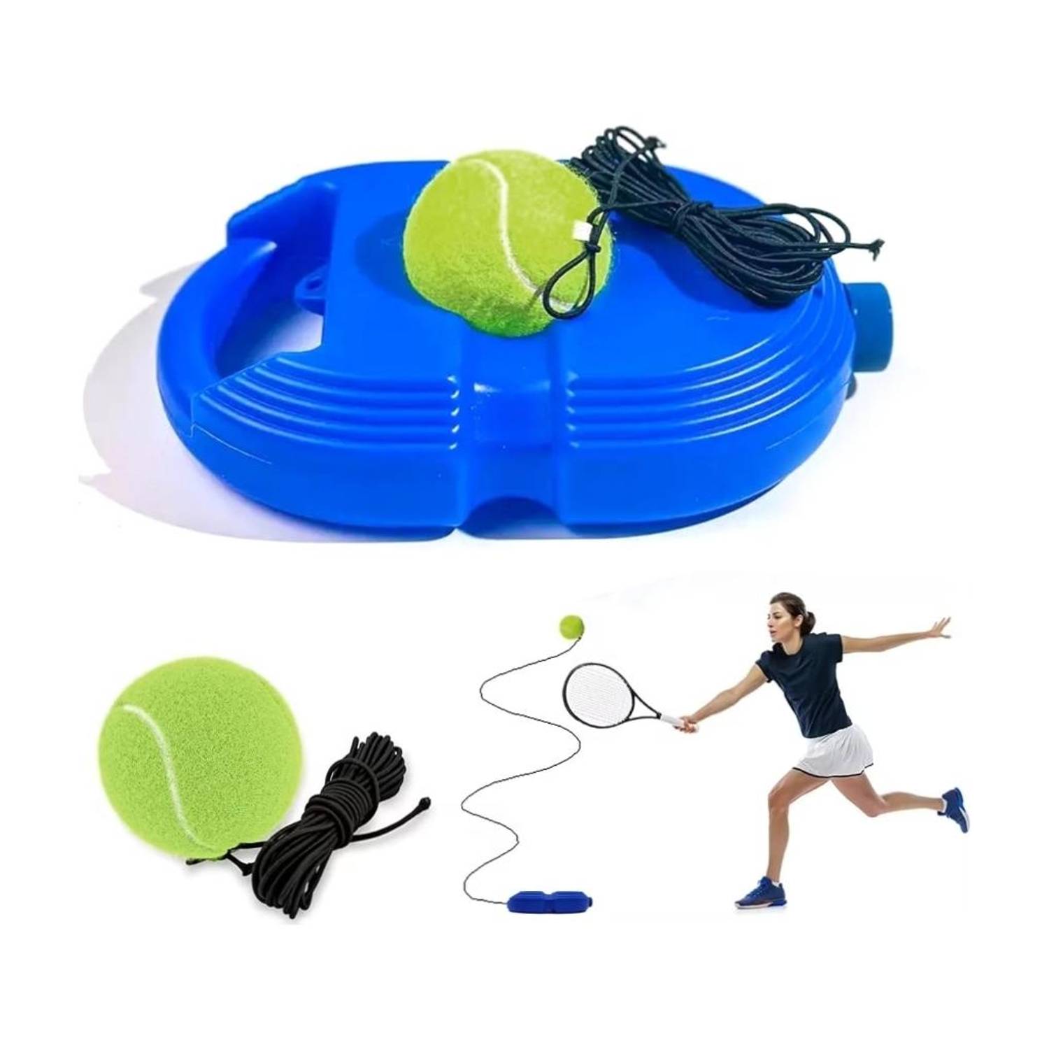RBEE Tennis Trainer Rebound Balls with Rope - Image 1