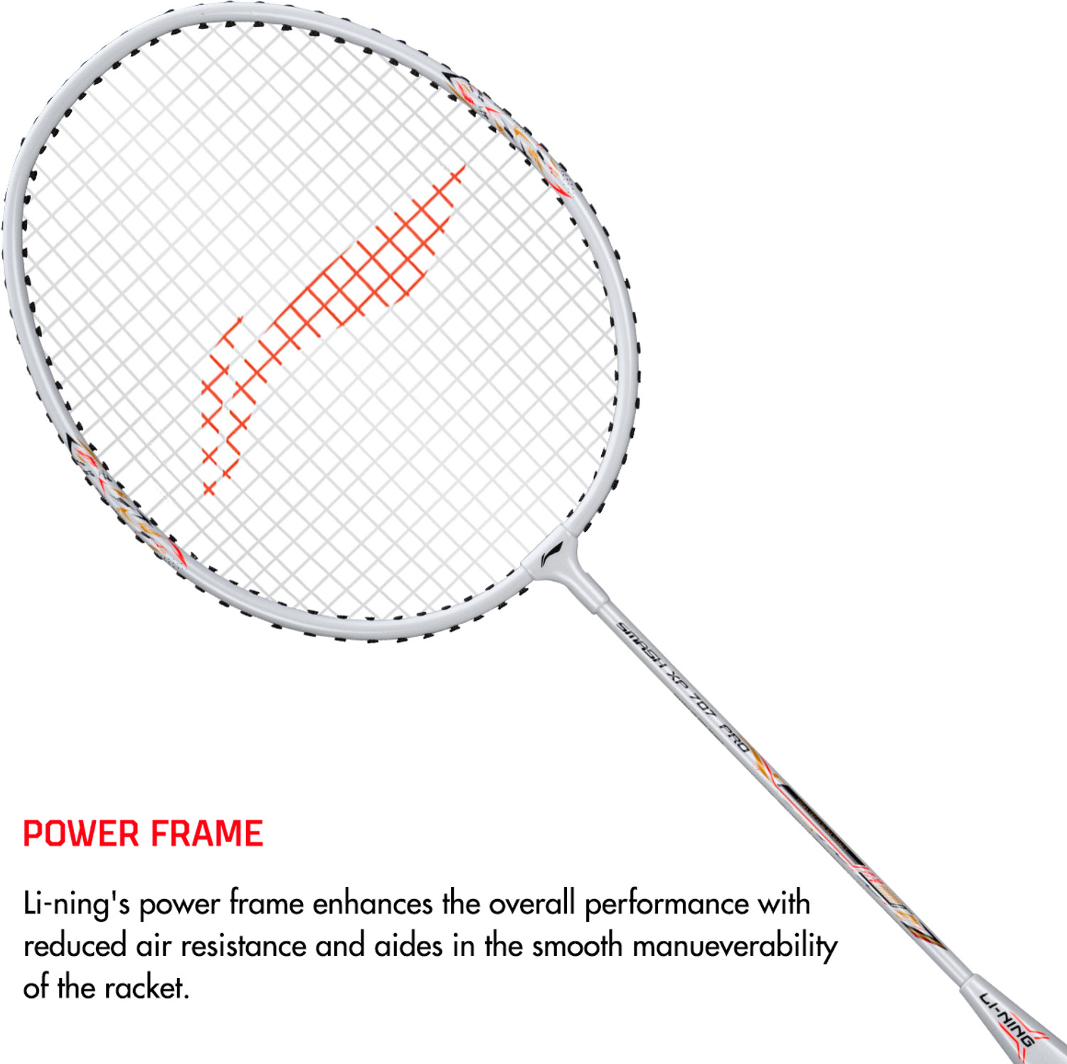 Image of LI-NING Smash XP- 707 Pro Multicolor Strung Badminton Racquet