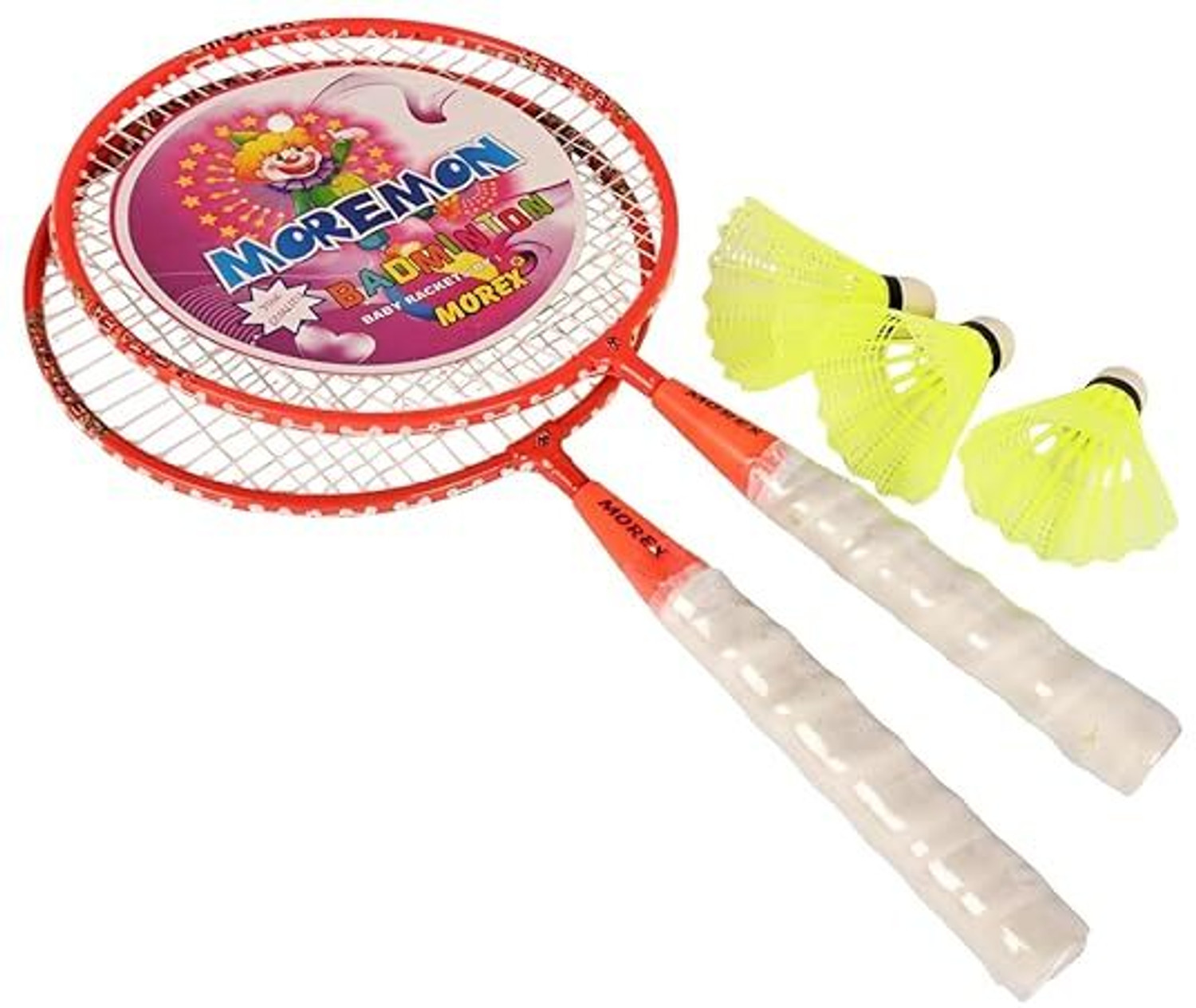 Image of labh traders kids racket morvex Red Strung Badminton Racquet
