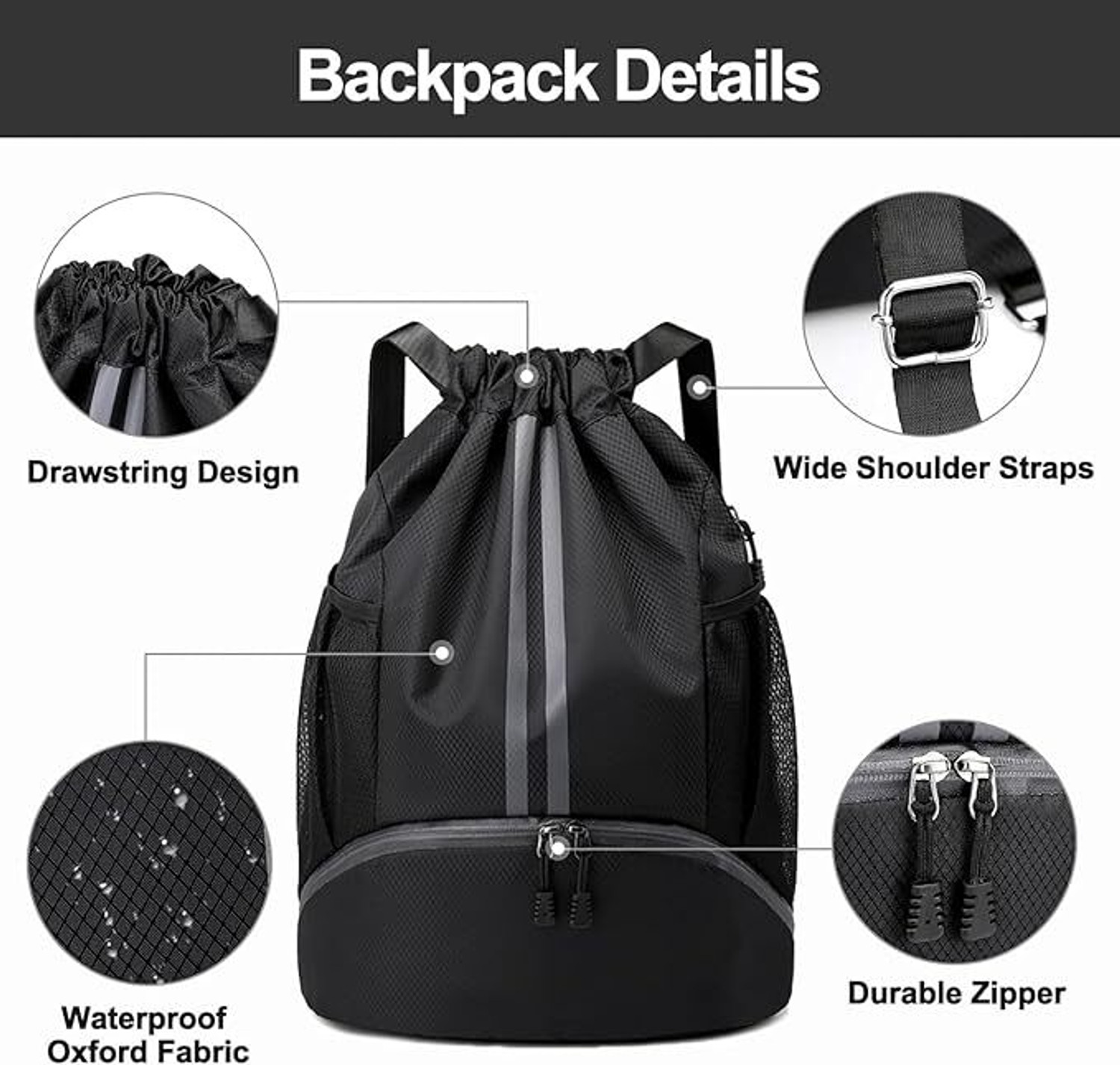 Image of HGT PRIMUIM Sports Drawstring Bag | Backpack for Men /Women | Basketball /Gym Bag 30 L Backpack
