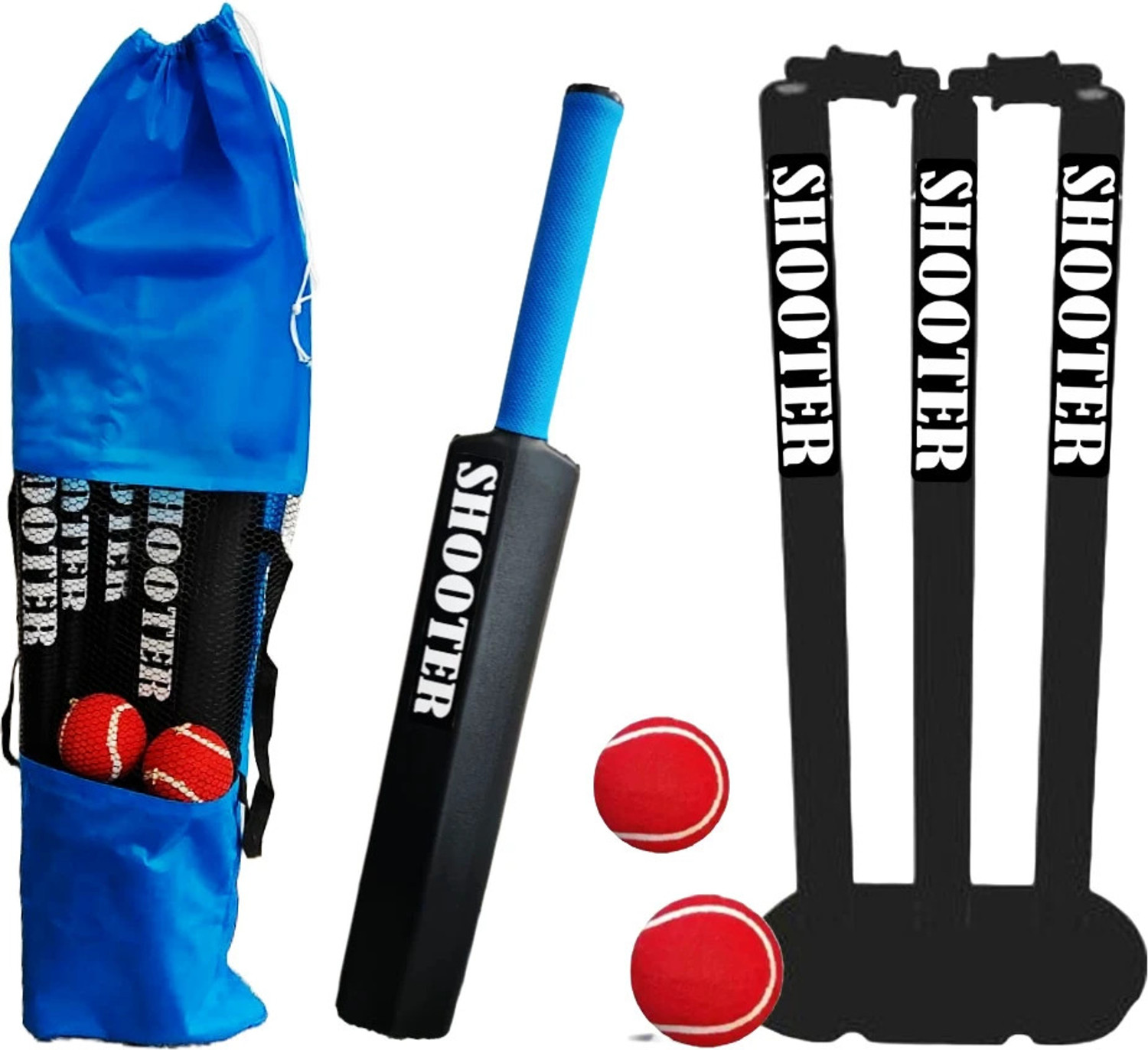 Image of fizo SHOOTER Hard Plastic Cricket Combo Pack For 5-8 Years Kids Cricket Kit