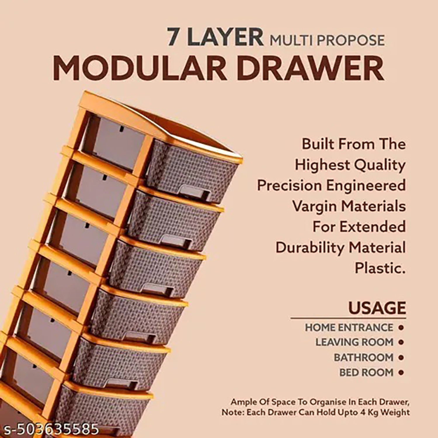 Image of MAXTID 7 Compartments Plastic PP