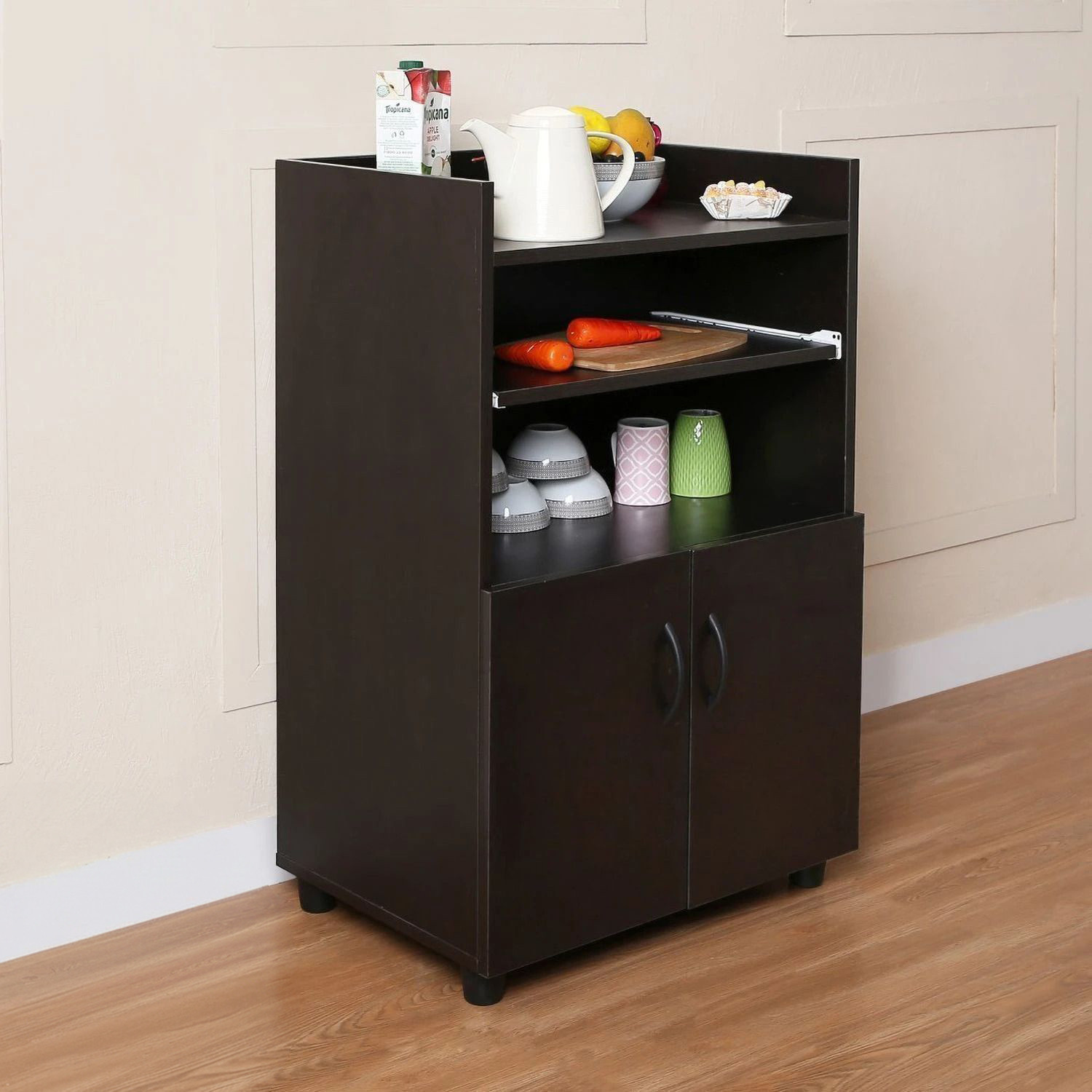 Image of Floresta Wud Engineer Wood Kitchen Cabinet|Wooden Kitchen Rack|Kitchen Cabinet|Cabinet Shelf| Engineered Wood Kitchen Cabinet