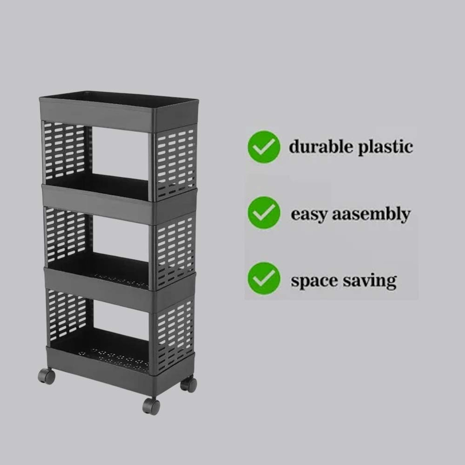 Image of Scrub Daddy Compartments Plastic Modular Drawer Storage for Home, Office ,Bedroom , Kitchen Plastic Free Standing Cabinet
