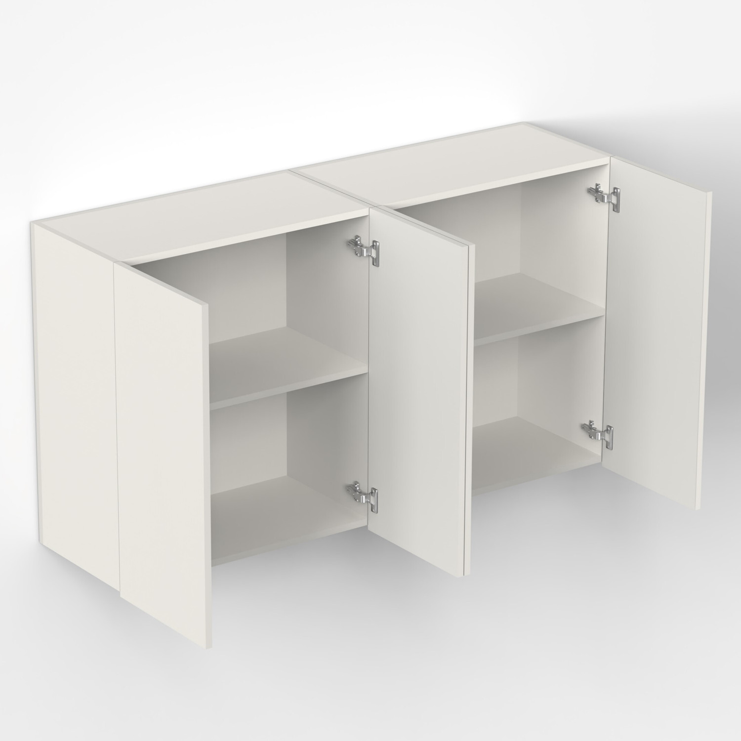 Image of BLUEWUD Opryt Set of Two Wall Mount Kitchen Storage Cabinet for Utensils, Jars, Spices Engineered Wood Kitchen Cabinet