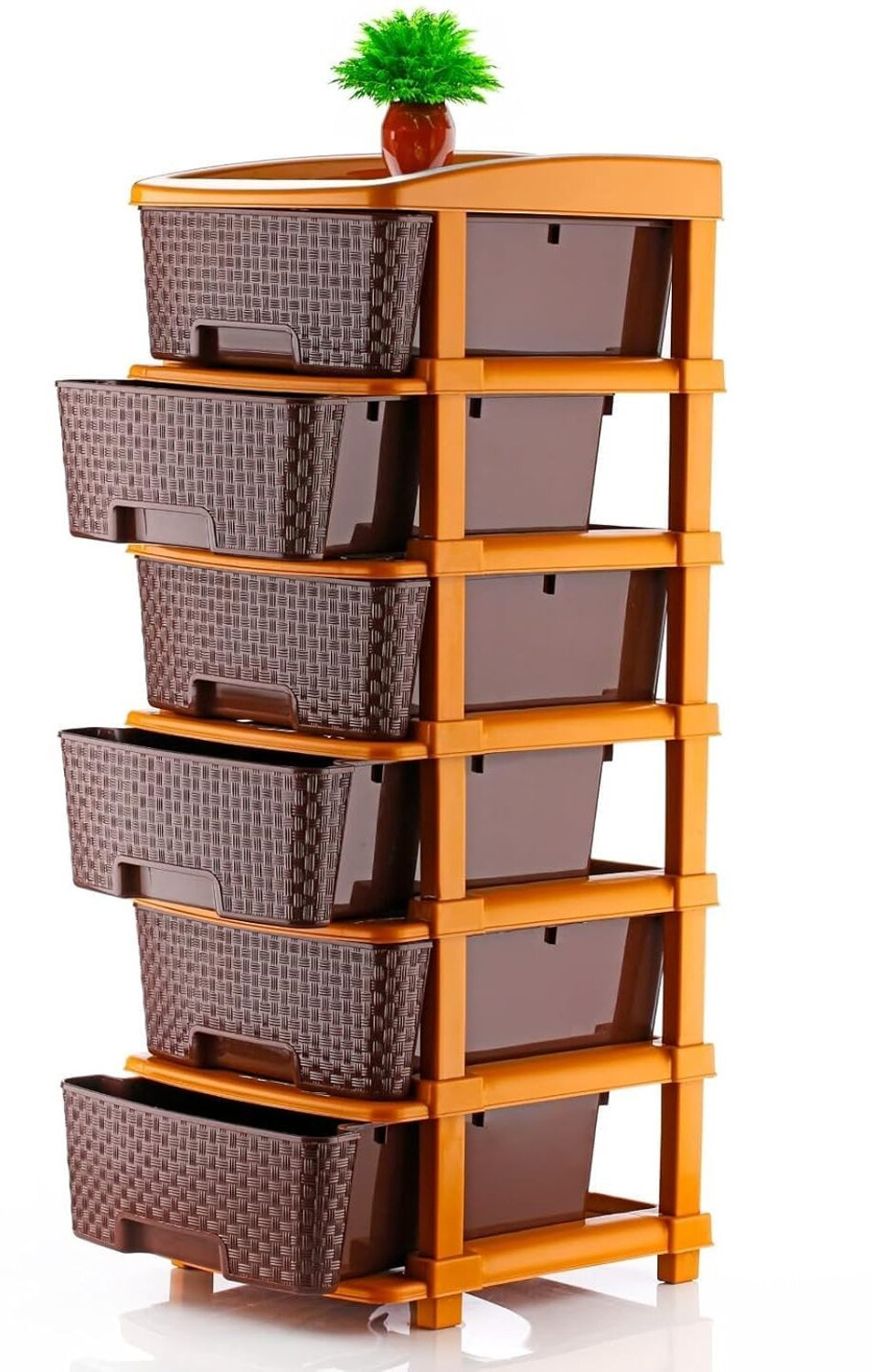 Image of J K INTERNATIONAL 6 Compartments Plastic Modular Drawer