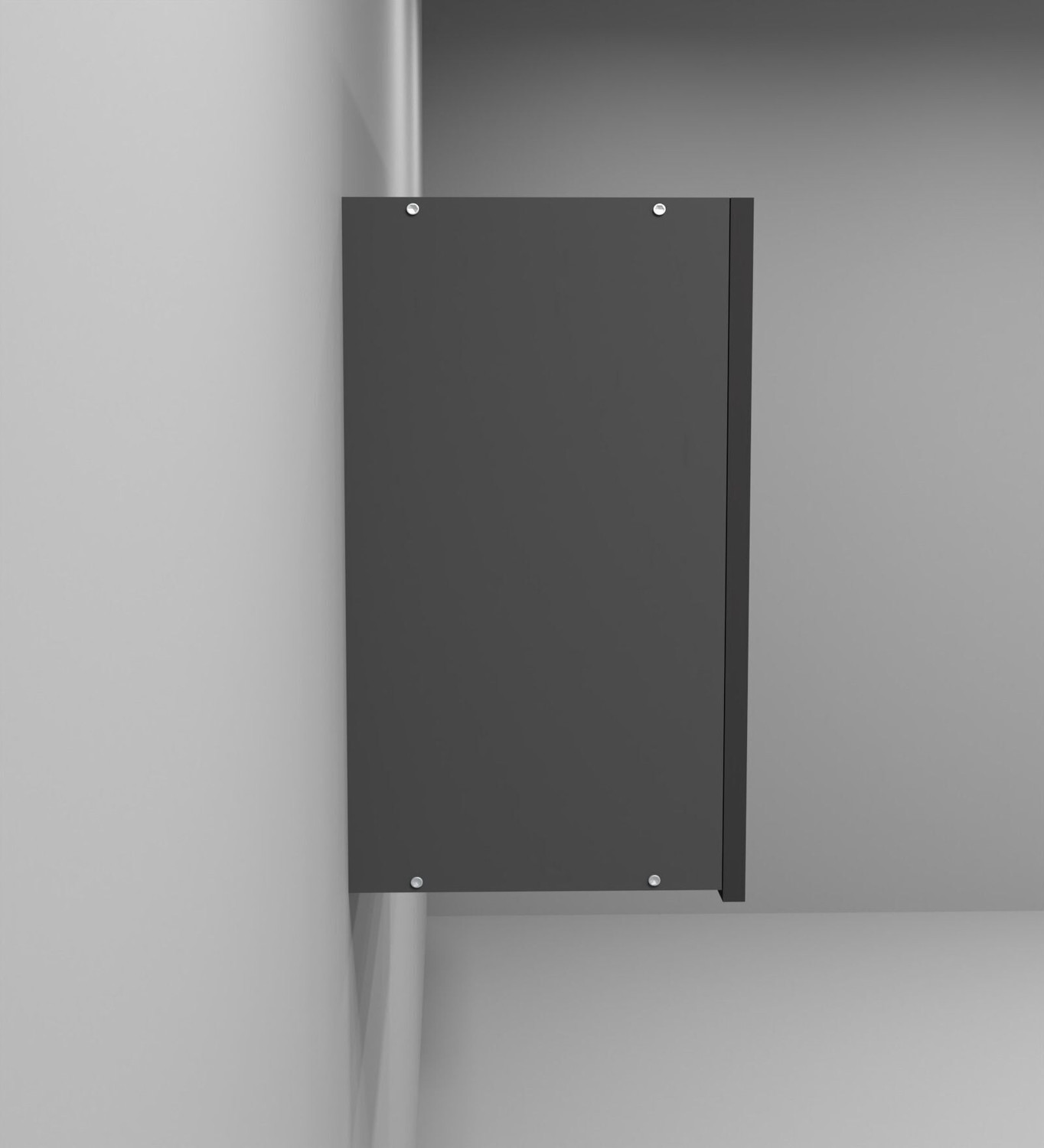 Image of SPECIALITY PANELS Aluminium Prof 4 Grey Tinted Glass handless with 6 Shelfs Free assembly by Brand Engineered Wood Crockery Cabinet