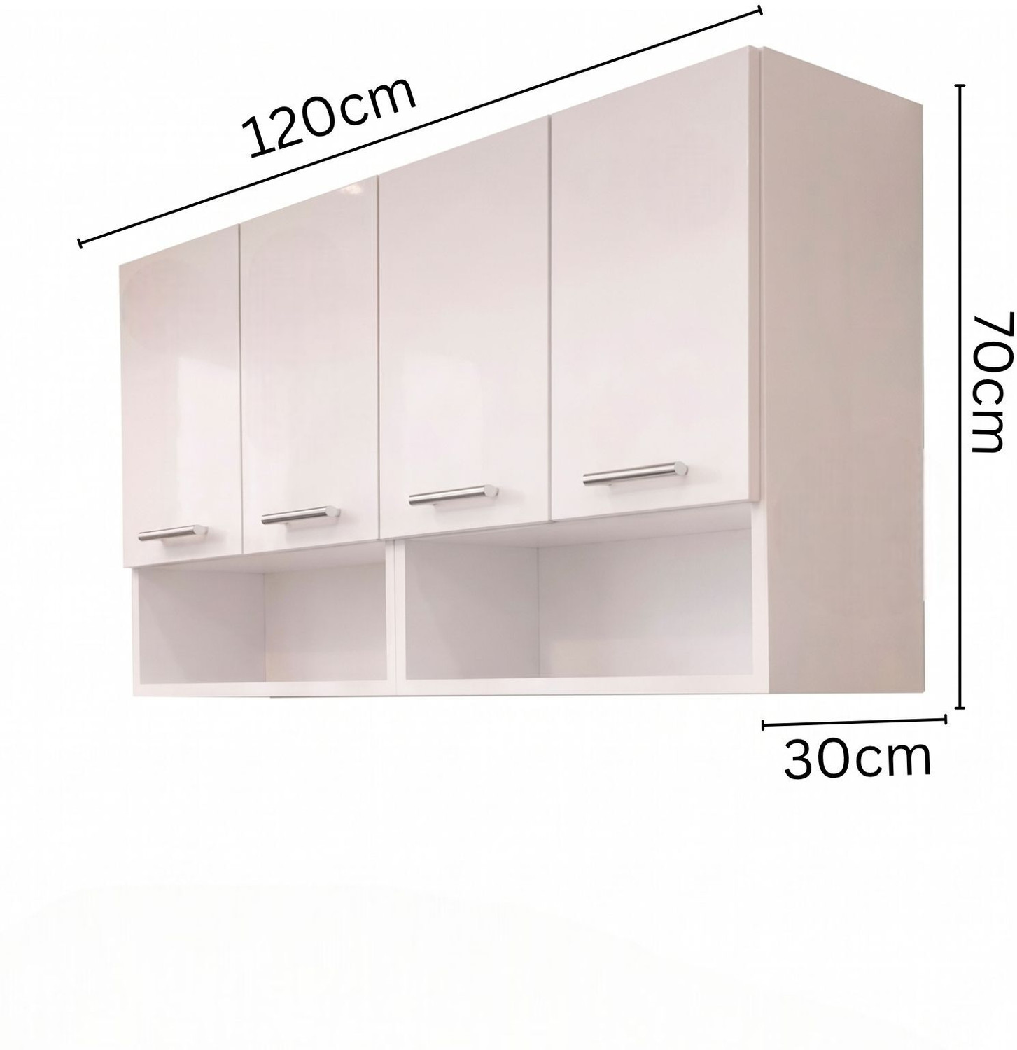 Image of Flipkart Perfect Homes Multipurpose Matte Finish Cabinet For Kitchen, BedRoom, Office, Bathroom Engineered Wood Kitchen Cabinet (Finish Color - White, DIY(Do-It-Yourself))