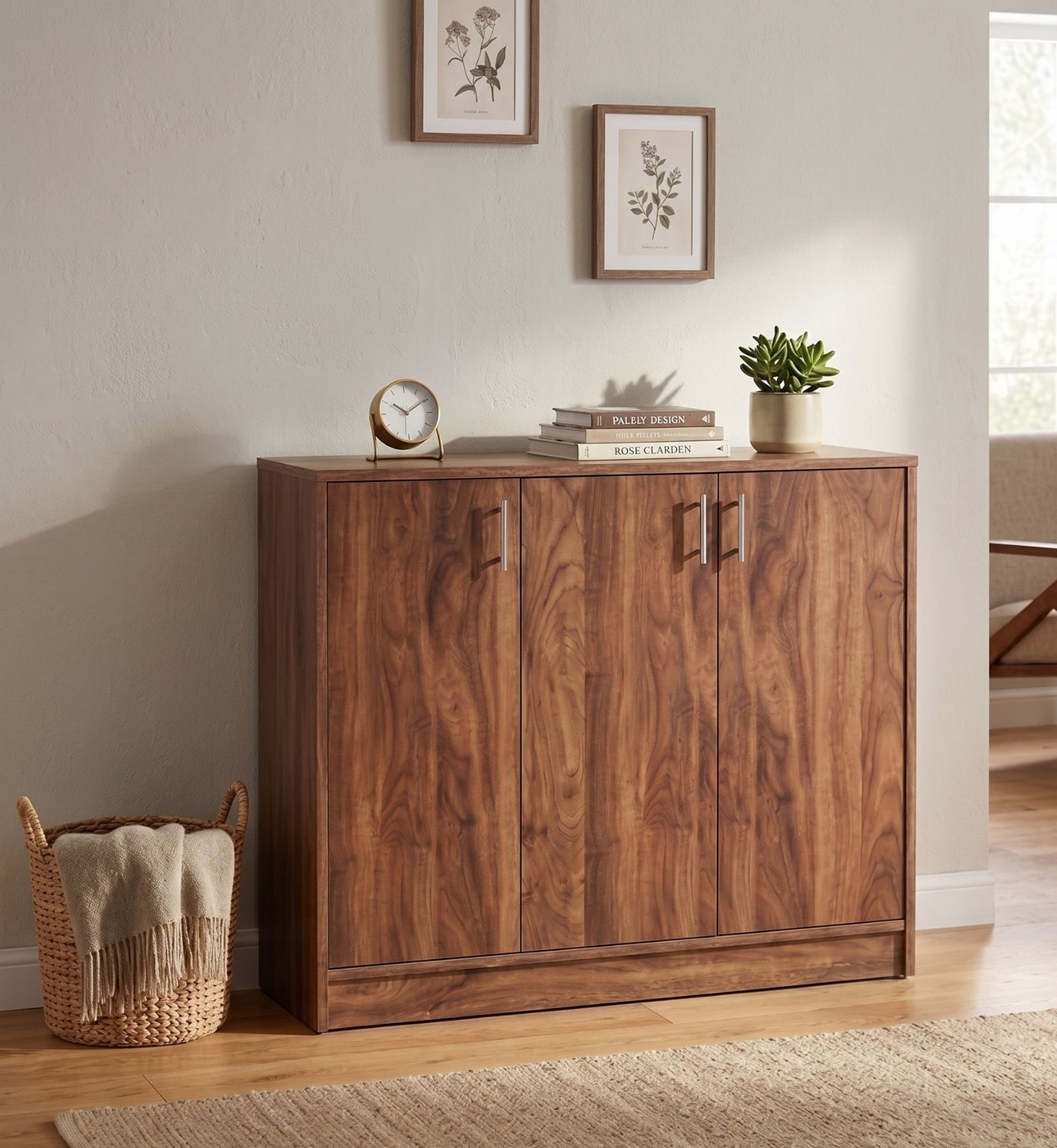 Image of Home Delight Multipurpose 3 Door Kitchen & Living Room Storage Cabinet Sideboard Engineered Wood Kitchen Cabinet