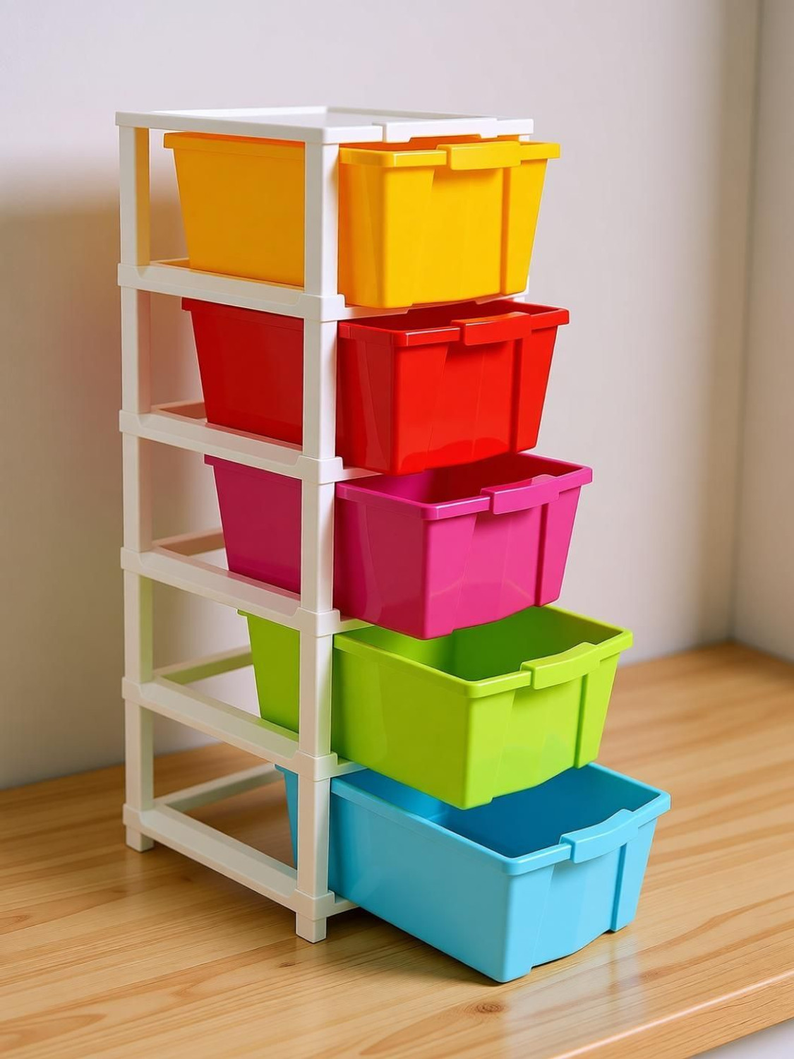 Image of infinity overseas Plastic Rectangular Multi Purpose Foldable Modular Drawer Large Chest of Drawer Plastic Kitchen Cabinet