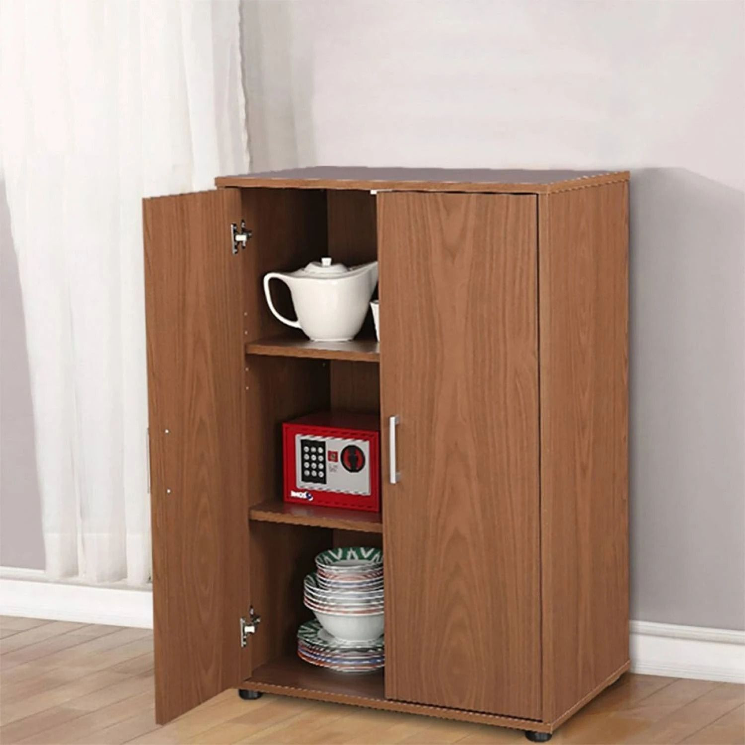 Image of Floresta Wud Engineer Wood Kitchen Cabinet|Wooden Kitchen Rack|Kitchen Cabinet|Cabinet Shelf| Engineered Wood Kitchen Cabinet