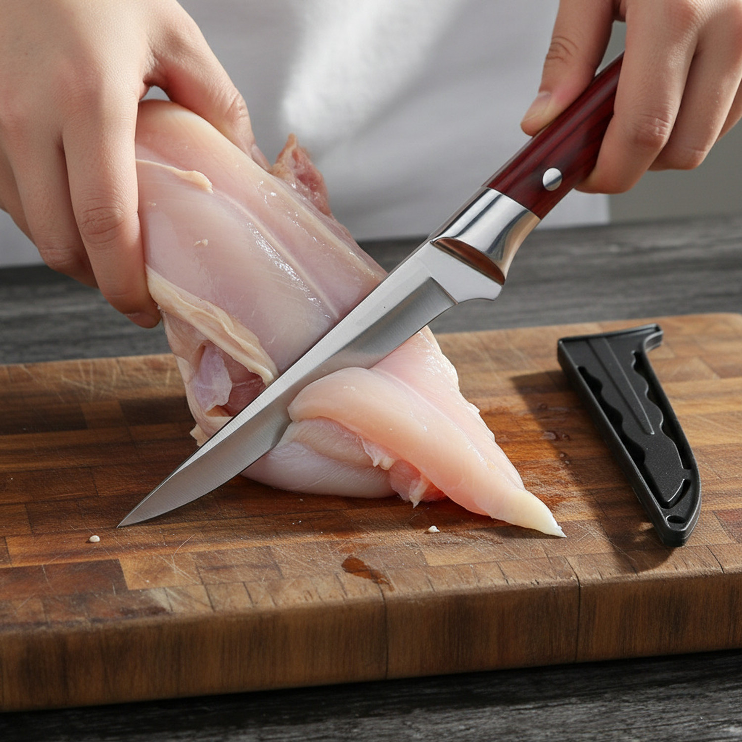Image of OICIA 1 Pc Carbon Steel, Plastic Knife 5.7-Inch Razor-Sharp Boning Knife, Poultry Knife, Boning Blade for Meat Cutting