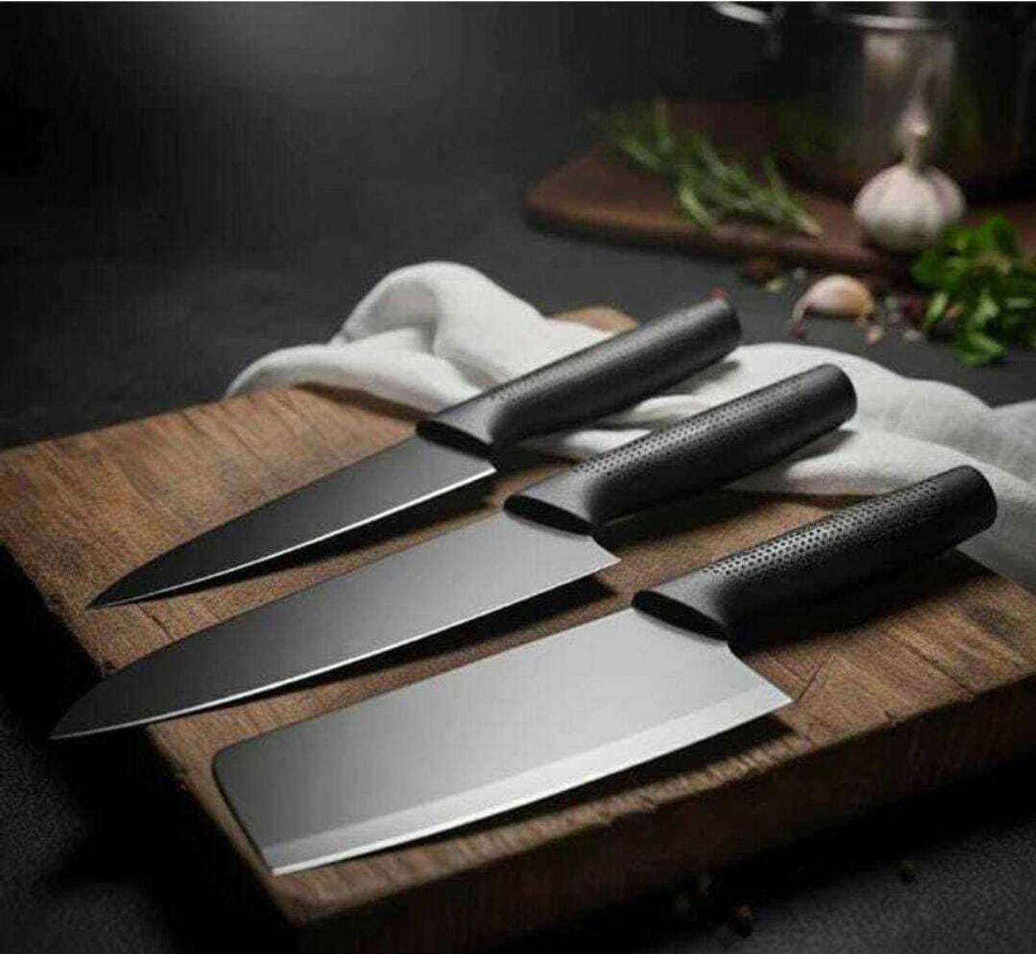 Jiqop 3 Pc Stainless Steel Knife Set — Knives & Chopping Tools