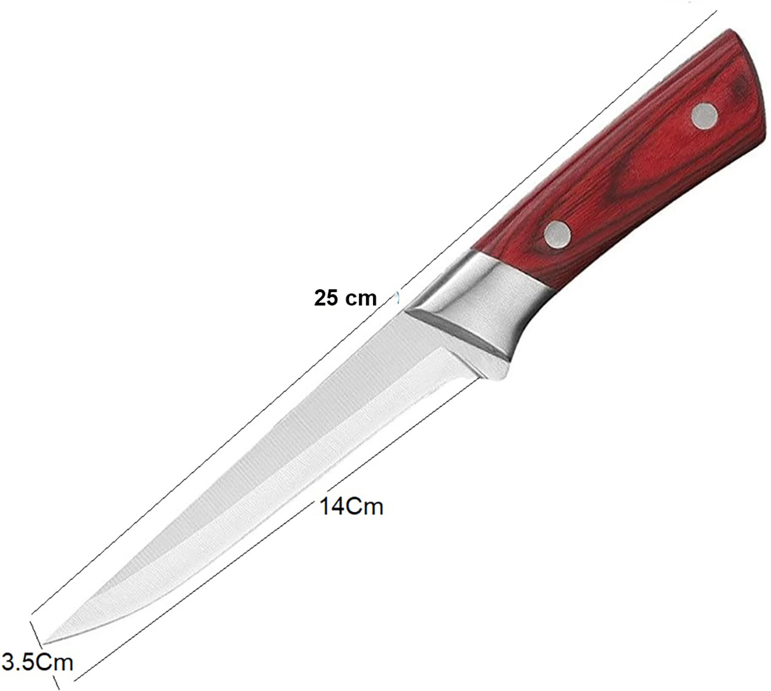 Image of OICIA 1 Pc Carbon Steel, Plastic Knife 5.7-Inch Razor-Sharp Boning Knife, Poultry Knife, Boning Blade for Meat Cutting