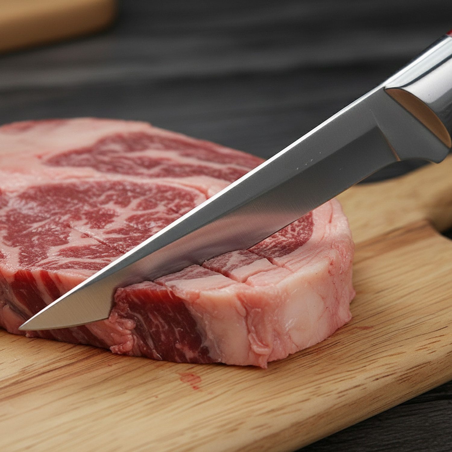 Image of OICIA 1 Pc Carbon Steel, Plastic Knife 5.7-Inch Razor-Sharp Boning Knife, Poultry Knife, Boning Blade for Meat Cutting