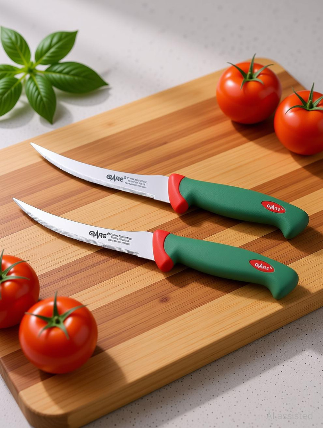 Image of Glare 2 Pc Steel Knife Set tomato knife