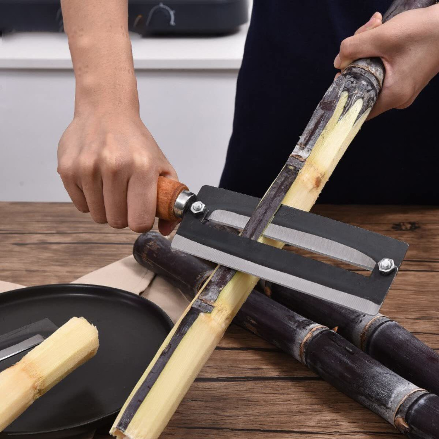 Image of Vrundavan Care Paring Fruit Pineapple Sugarcane Cane Cutter Kitchen Tool Straight Peeler
