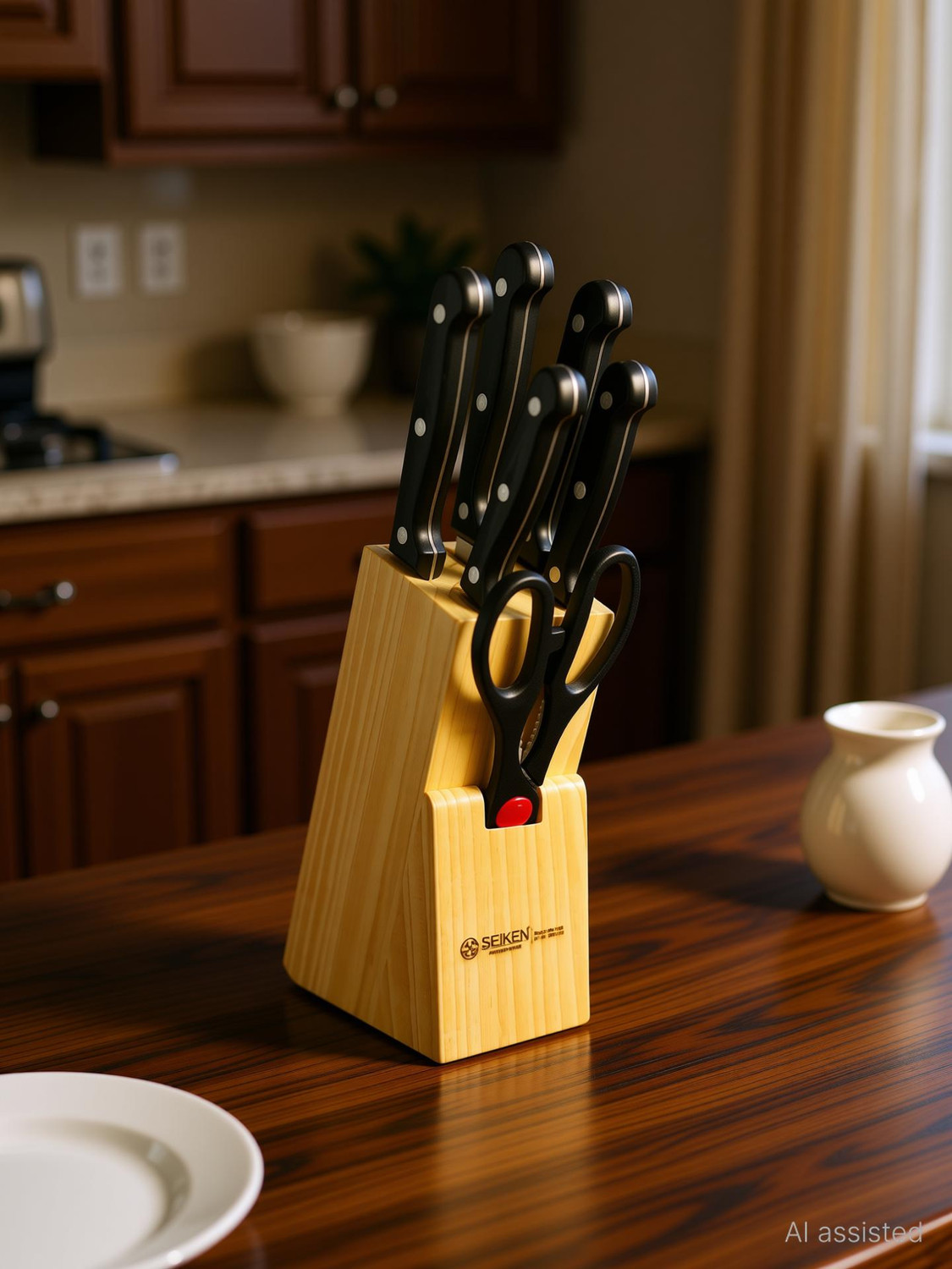 Image of SEIKEN 5 Pc Stainless Steel Knife Set