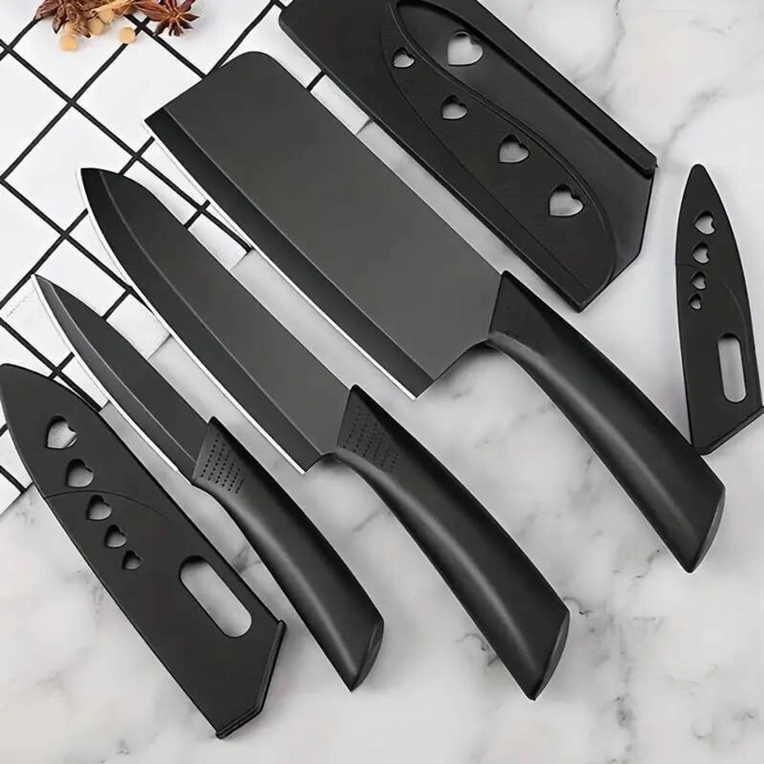 ZROY 3-Pc Black Stainless Steel Knife Set Pack of 3 - Image 1