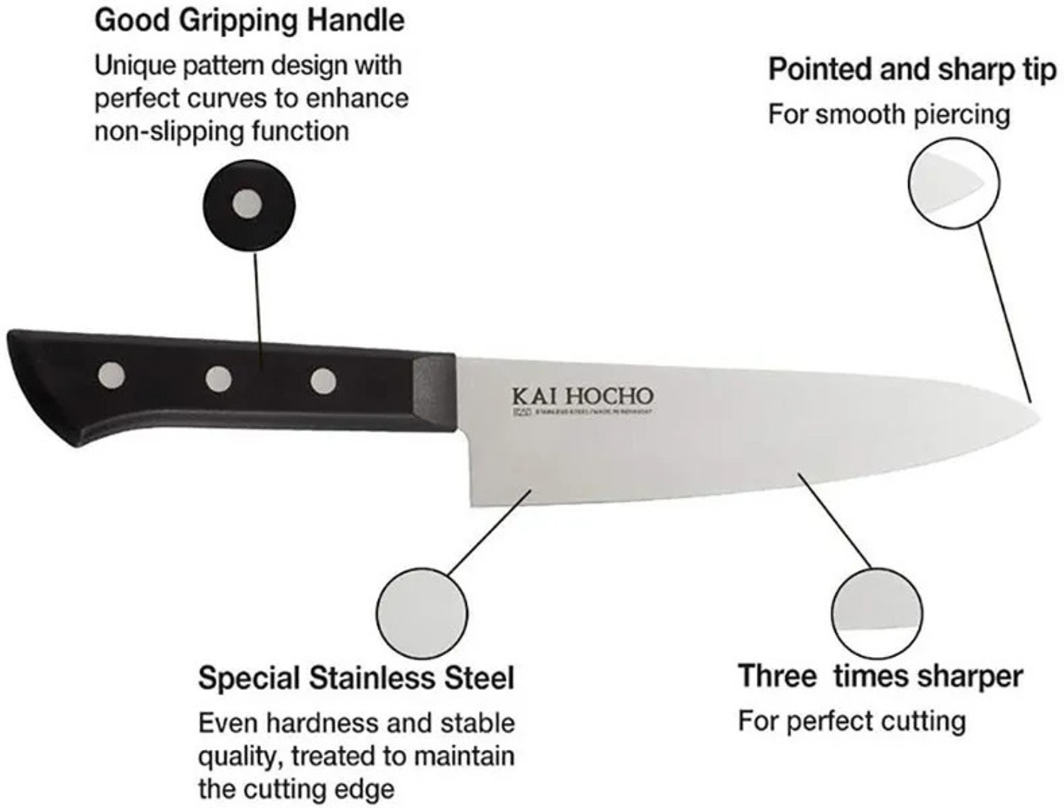 Image of Kai 1 Pc Stainless Steel Knife
