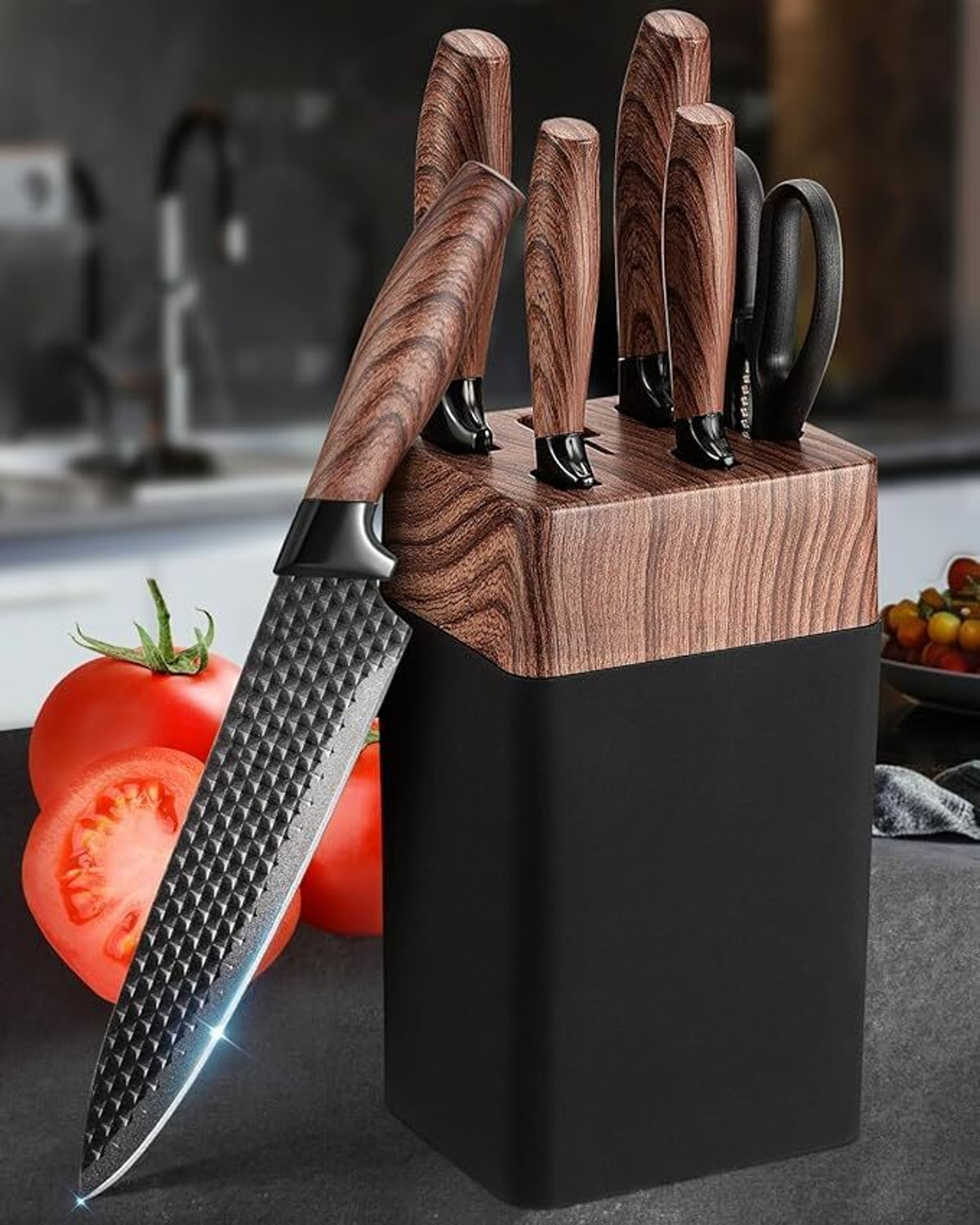 Image of RUDROIMPEX 1 Pc Stainless Steel Knife Set Non-Stick Non-Slip Stainless Steel Kitchen Knife Set with Storage Suitable