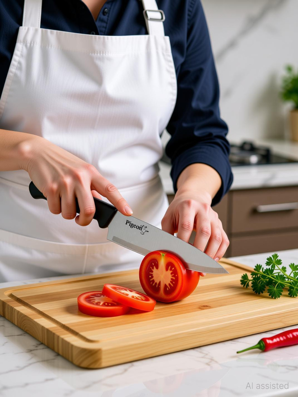 Image of Pigeon 3 Pc Stainless Steel Knife Set Steel Knife set of 3