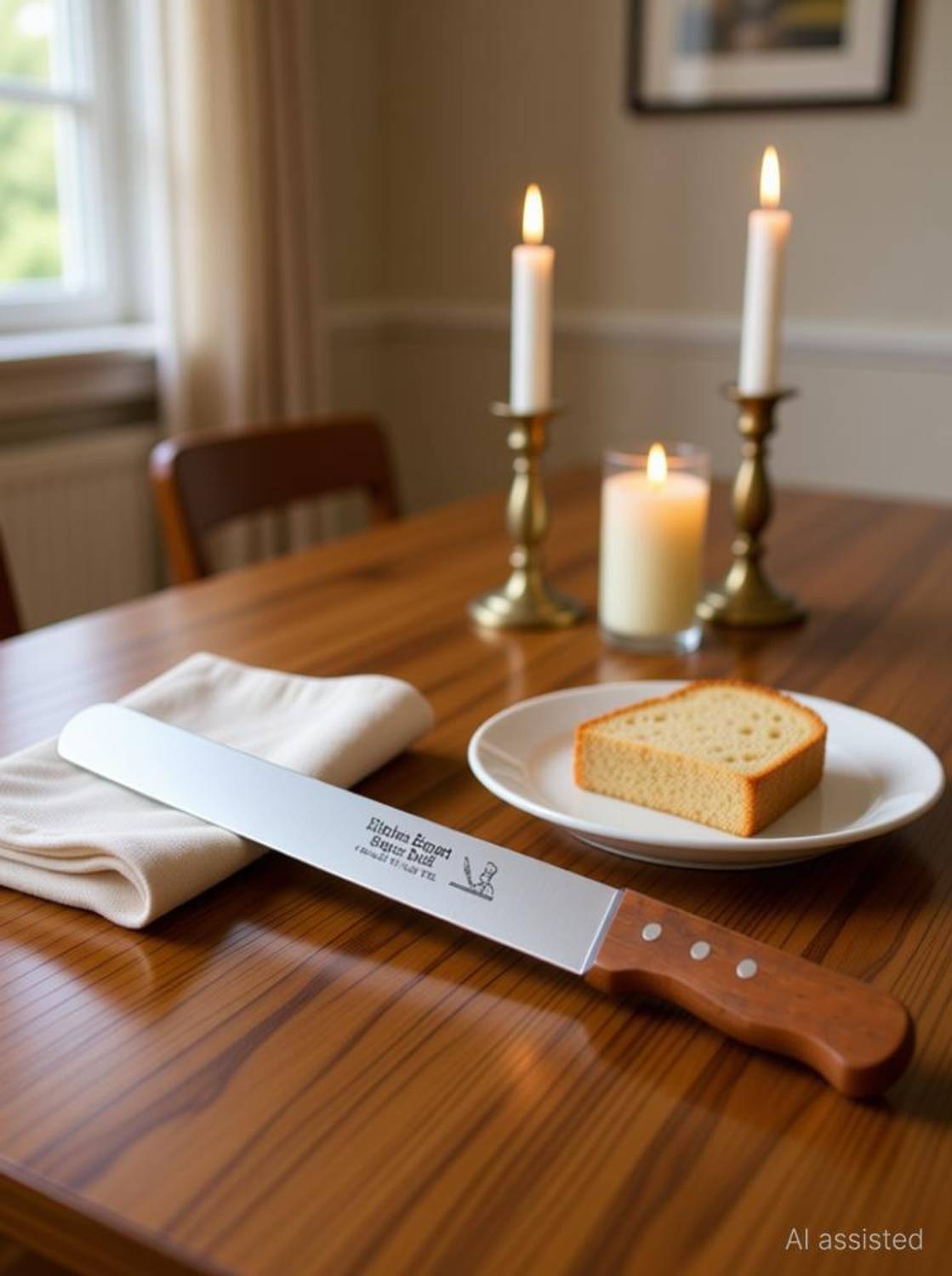Captoola 1 Pc Stainless Steel Knife Serrated Bread Knife Triple Rivet Comfort Handle Kitchen Bread Knife(Silver,1Pc)