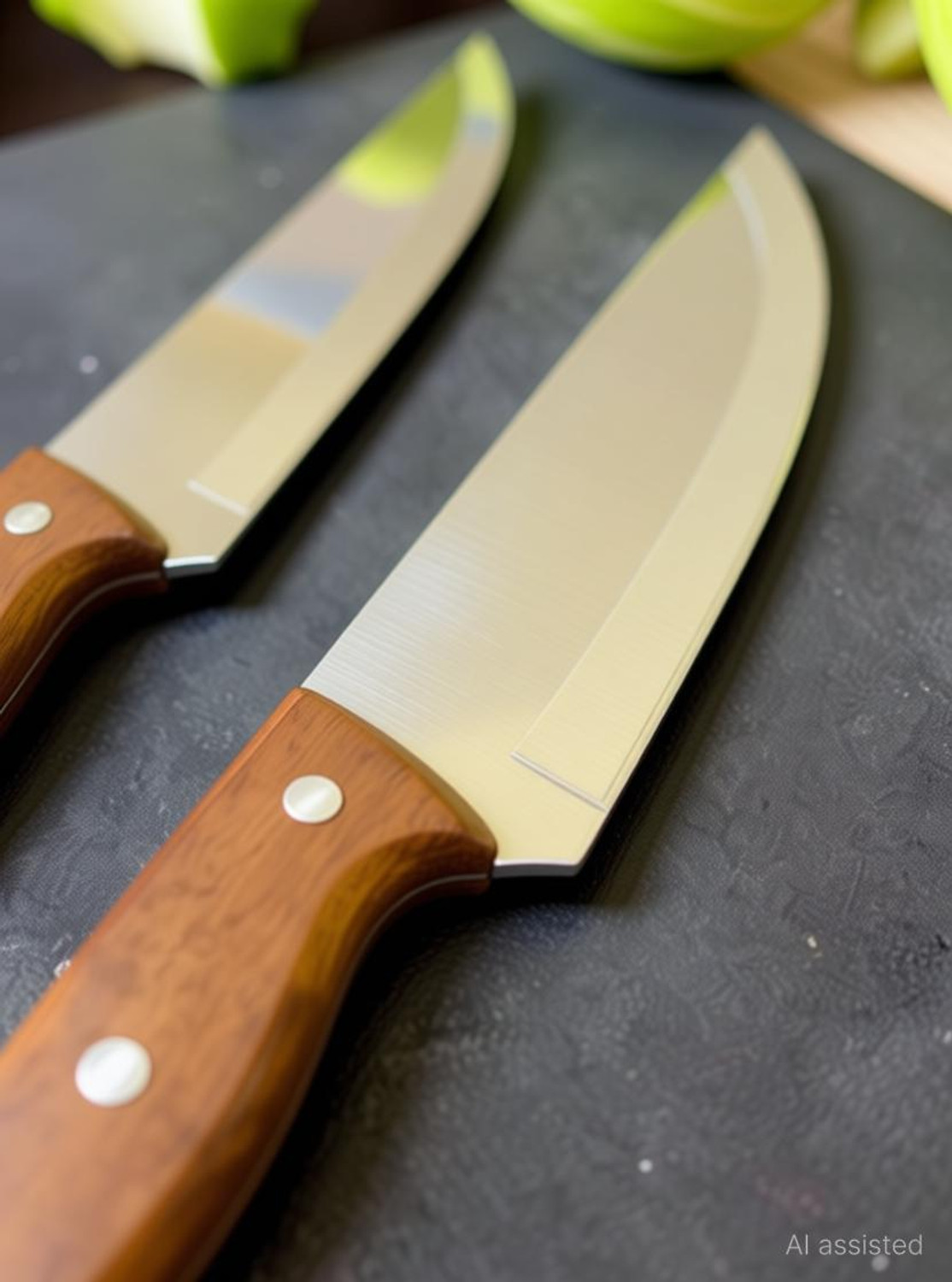 Image of AK ACCESSORIES 3 Pc Stainless Steel, Wood Knife Set Professional Knife /chaku Sharp edge Kitchen Knife Multi-Size with wood handle