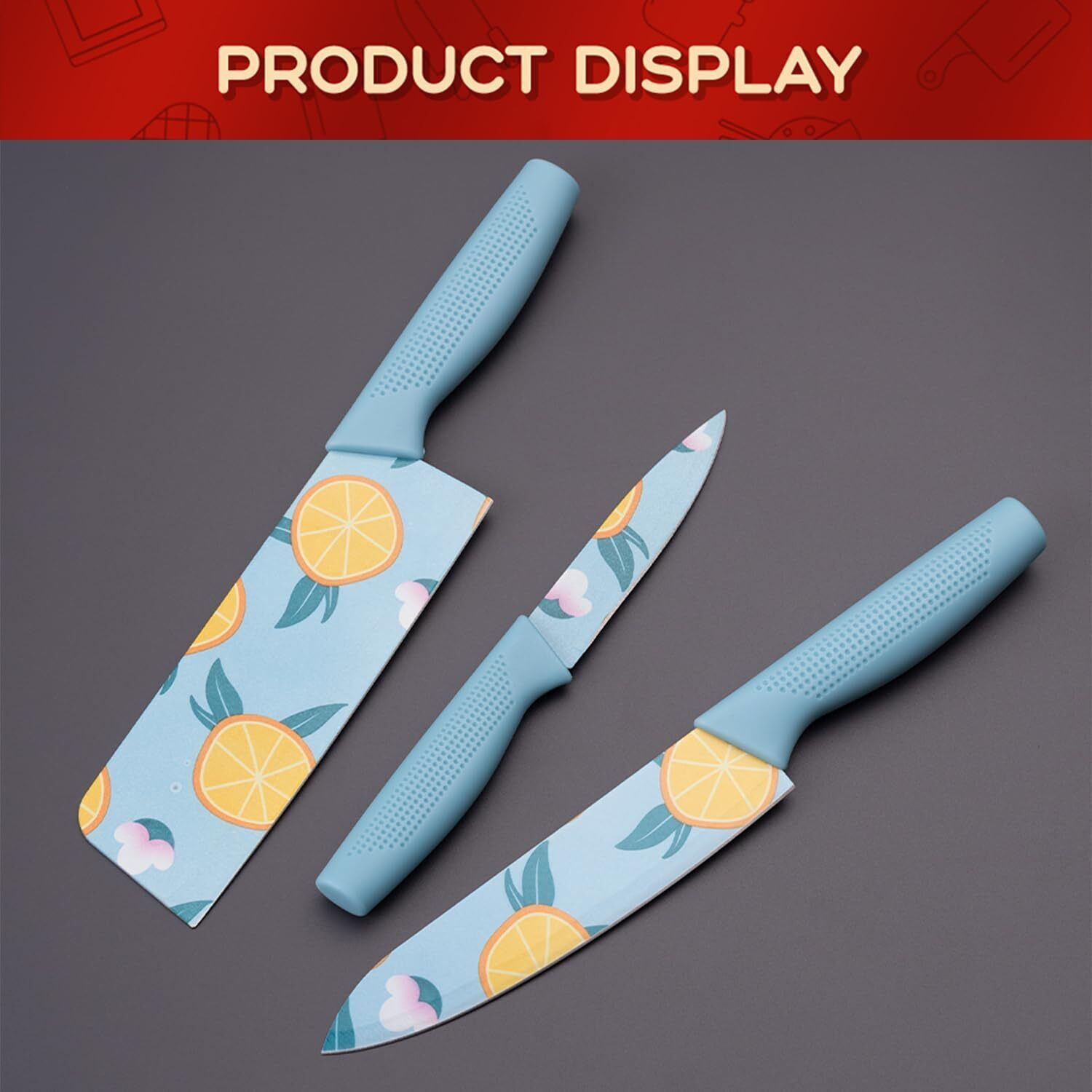 Image of COKSONIP 3 Pc Steel Knife Set Set Of 3 Knife