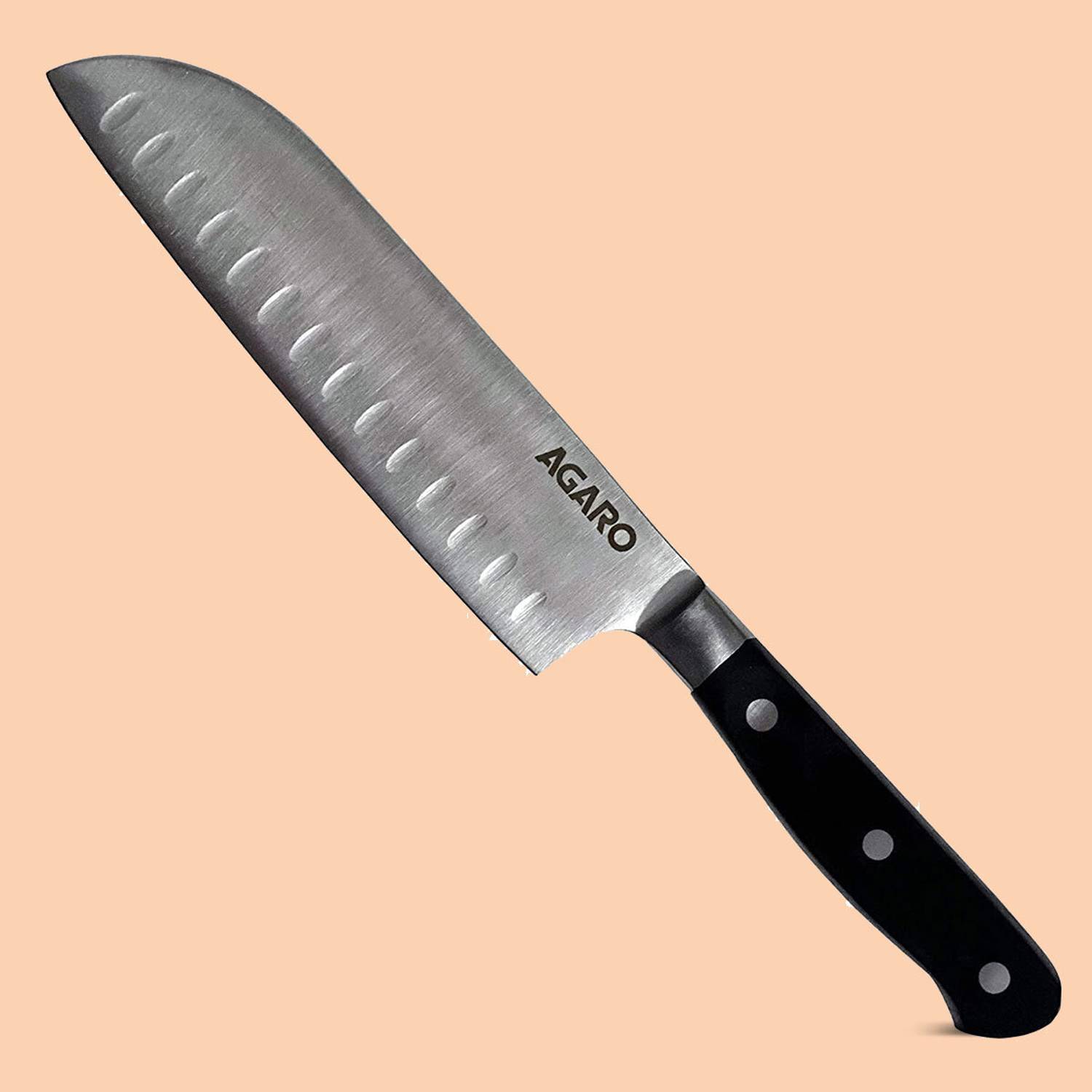 AGARO 1 Pc Stainless Steel Knife Set Galaxy Sankotu Kitchen Knife, Non Slip Triple Rivlet Handle, Cutting, Chopping