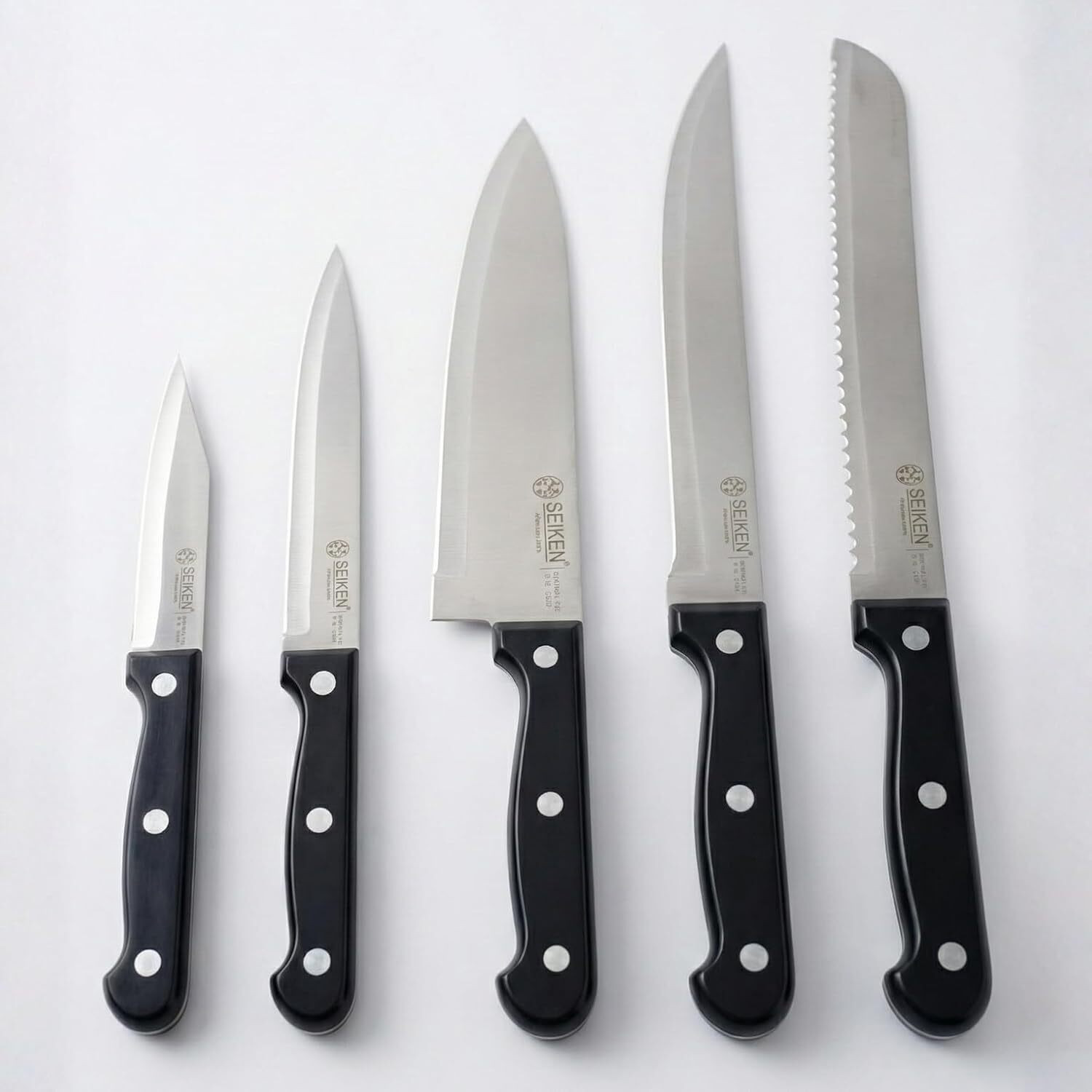 Image of SEIKEN 5 Pc Stainless Steel Knife Set