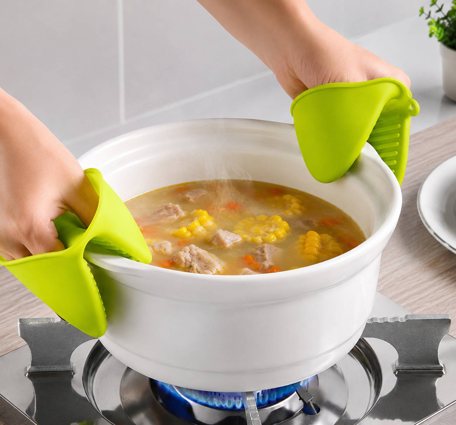 ANSHAURA Multicolor Silicon Kitchen Linen Set