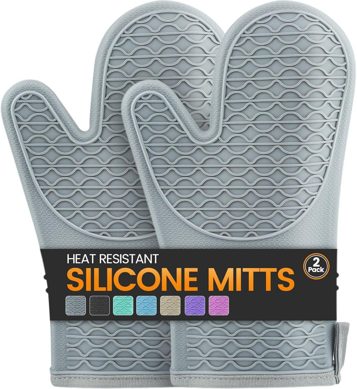 Image of CELEORIS Grey Silicon Kitchen Linen Set