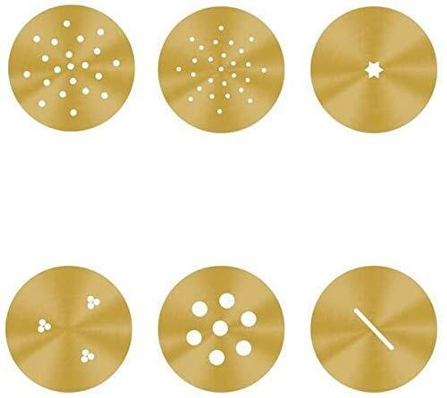 Image of Mitchen by Mitchen Kitchen Mall Brass Gathiya Sevaiya Bhujia maker with 6 Different jalis Grater Grater