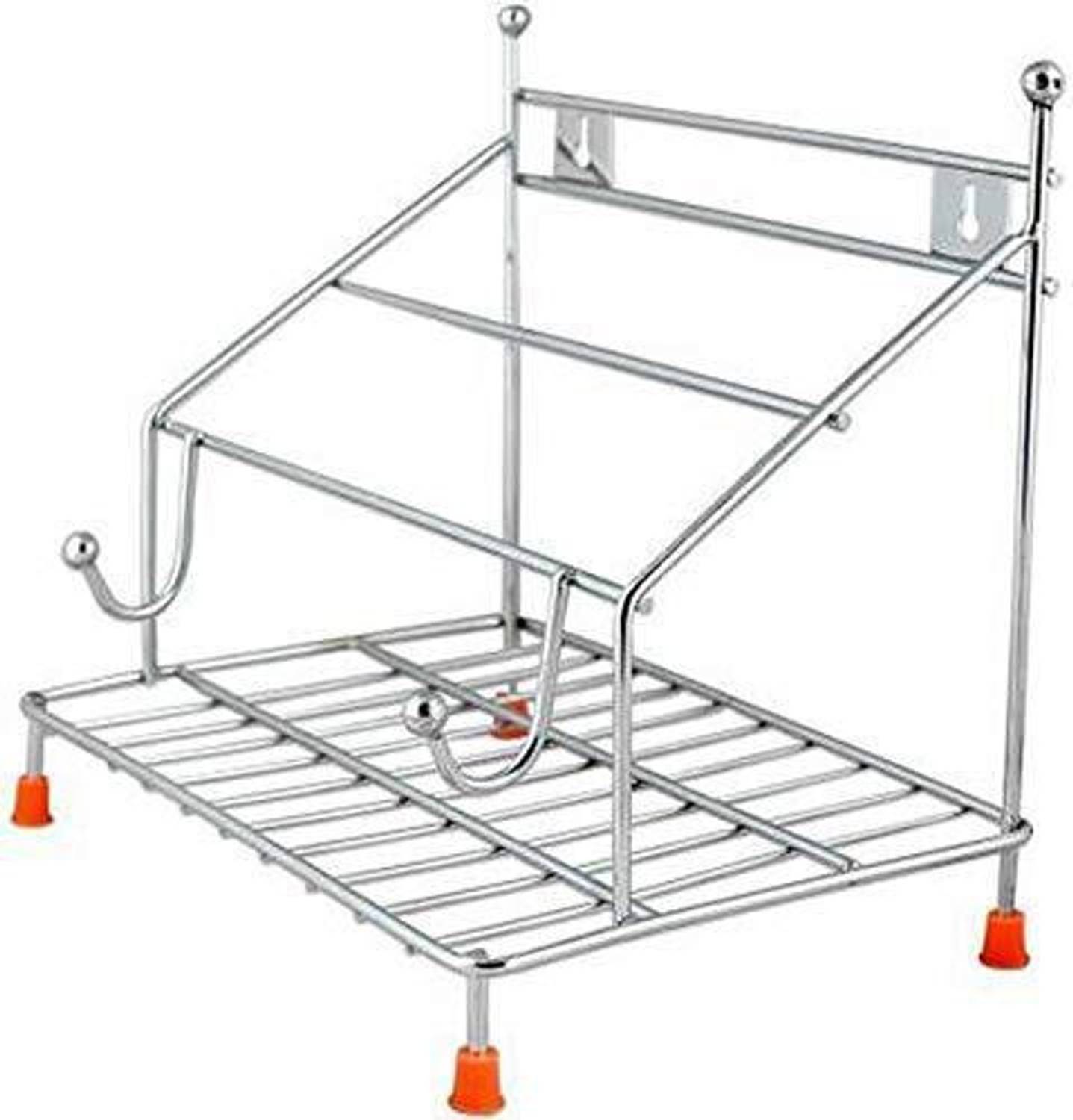 ZOMMPLUS Utensil Kitchen Rack Iron 4-in-1 Chakla Belan Stand for Kitchen – Durable SS Wire Kitchen Rack & Organizer — Kitchen Organizers & Racks