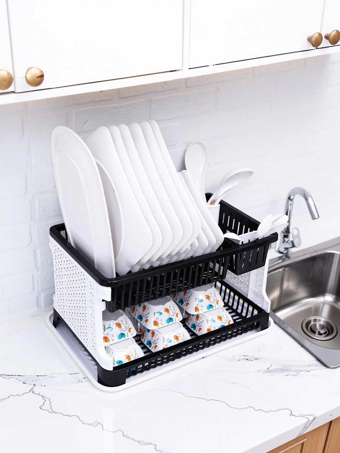 Image of Flipkart SmartBuy Dish Drainer Kitchen Rack Plastic Dish Drainer Kitchen Rack Plastic Kitchen