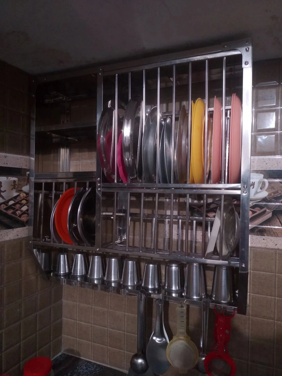 Image of Royel Dish Drainer Kitchen Rack Steel Rack 30*30