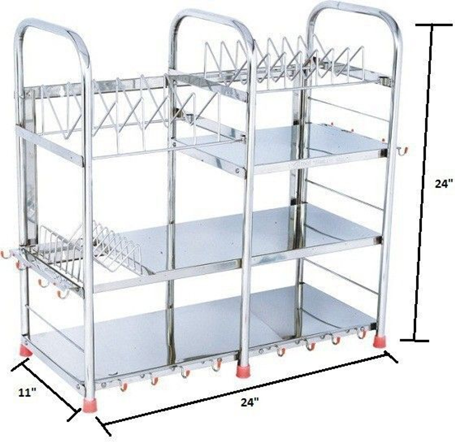 Image of Amol Utensil Kitchen Rack Steel Premium Stainless Steel Utensils Stand | Kitchen Organizers | Kitchen Stand