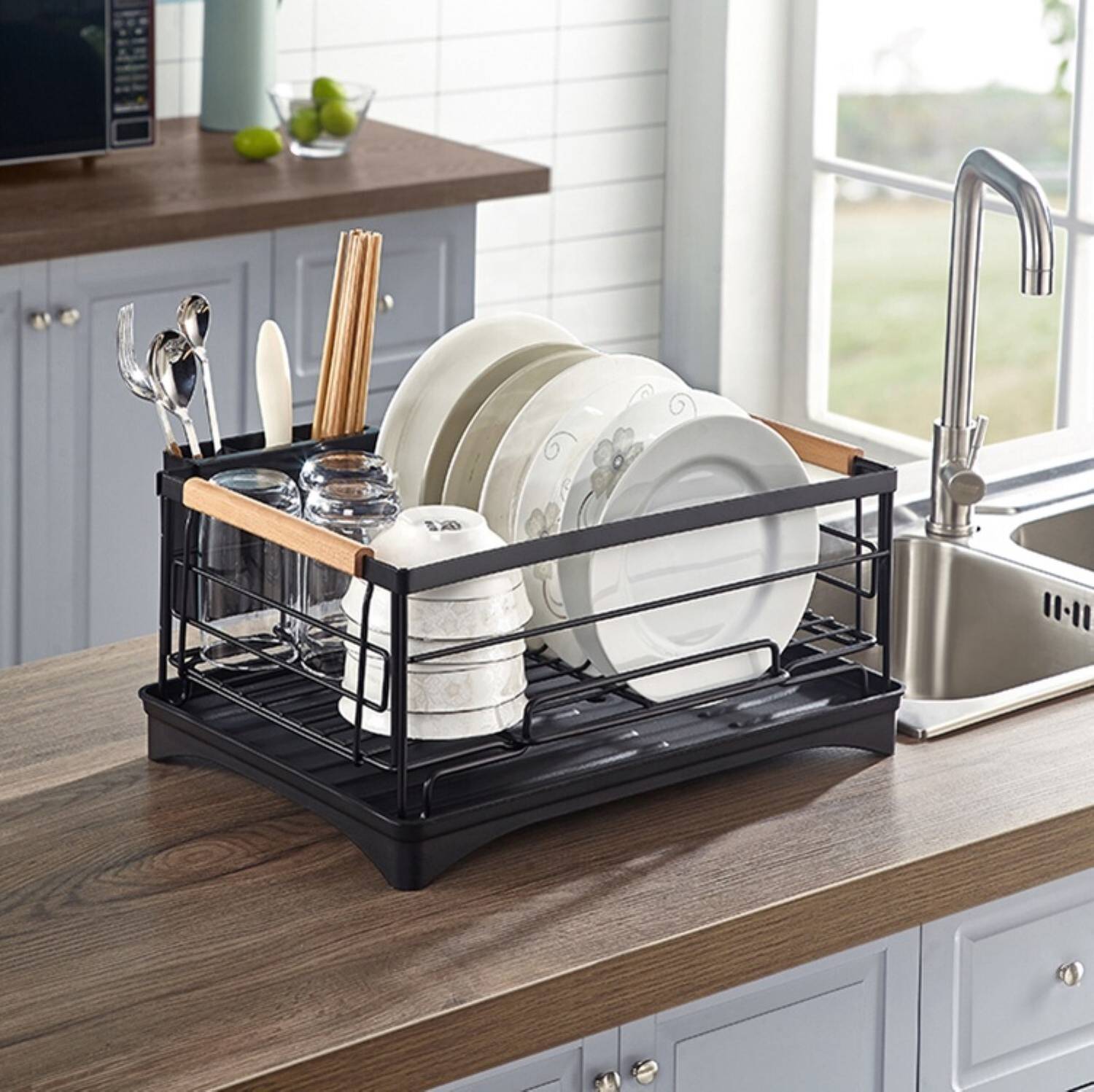 ARHAT ORGANIZERS Dish Drainer Kitchen Rack Iron ARHAT ORAGNIZERS Dish Drying Rack for Kitchen Utensil | Compact Metal Dish Stand