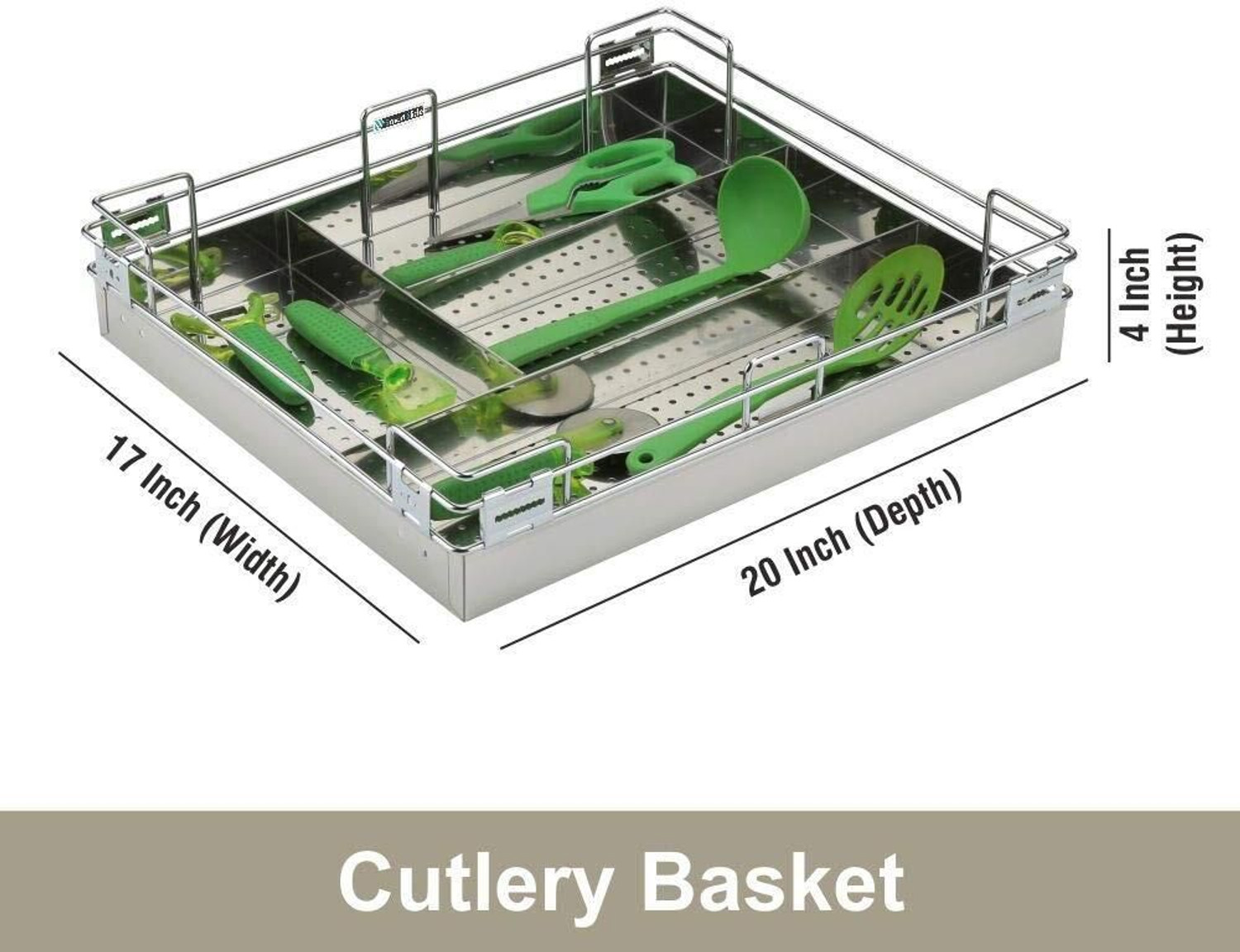 Image of Orbix Cutlery Kitchen Rack Steel 17+20cup , cutlery,thali basket combo