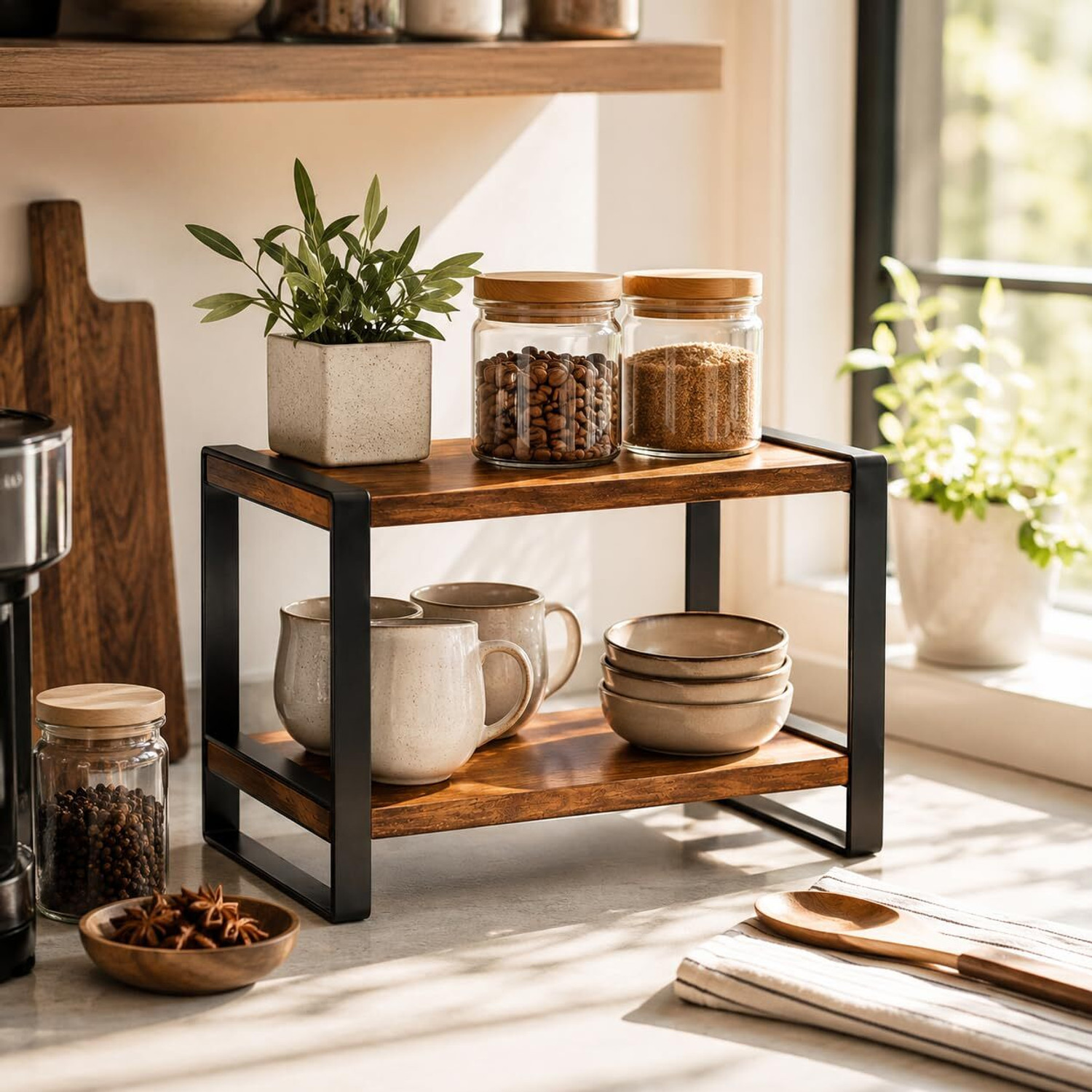 Image of FUTURE GENERATION V GROUP Cutlery Kitchen Rack Iron spice rack shelf