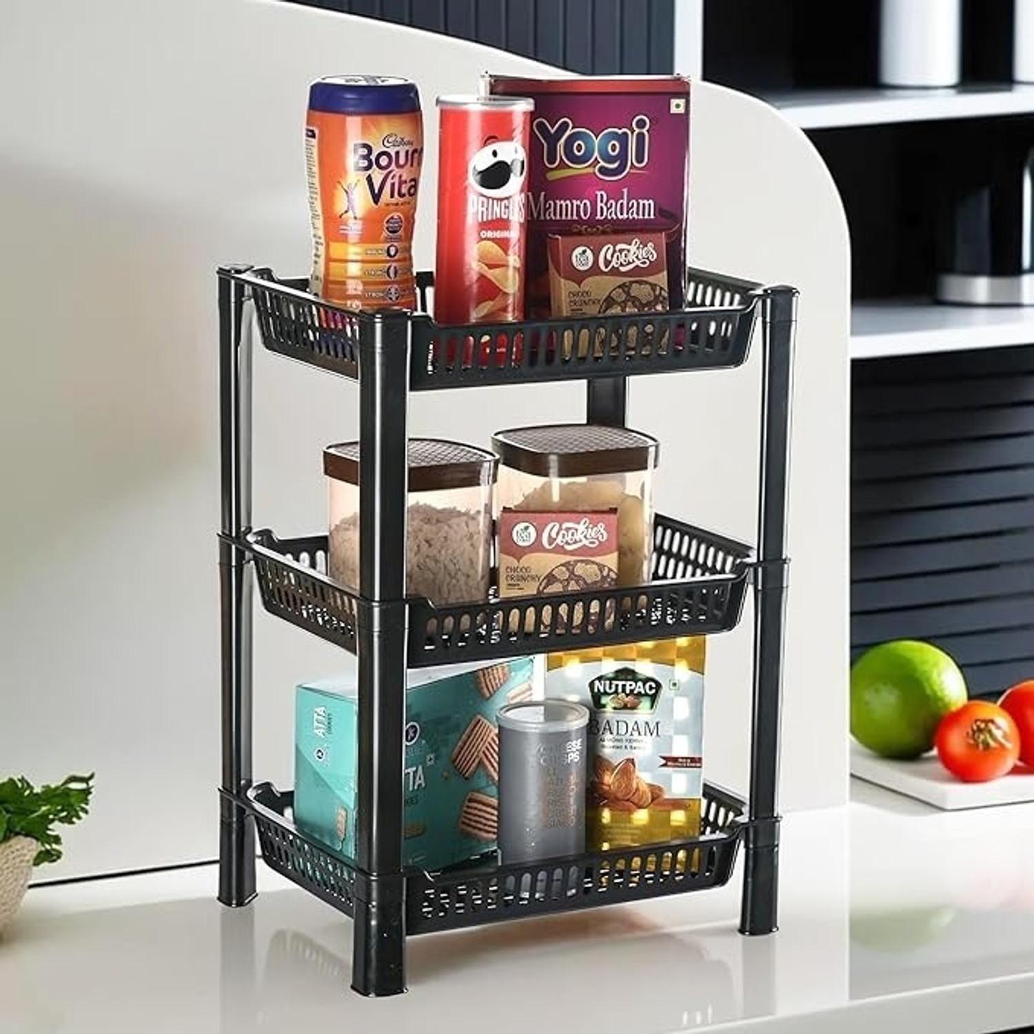Image of RN Kart Fruits /Vegetables Kitchen Rack Plastic Vegetable Stand