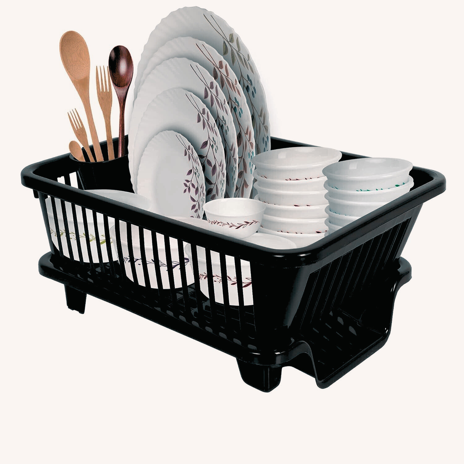 Image of Shopixo 3 in 1 Large Sink Set Dish Rack Drainer Drying Rac Plastic Kitchen Trolley (DIY(Do-It-Yourself))