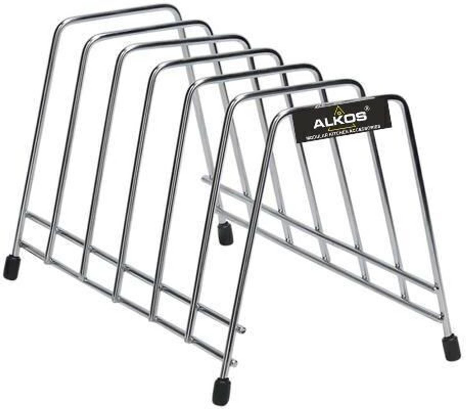 ALKOS Plate Kitchen Rack Steel Plate Kitchen Rack Steel Thali Rack Dish Rack,Plate Stand,Dish Stand 6 Section